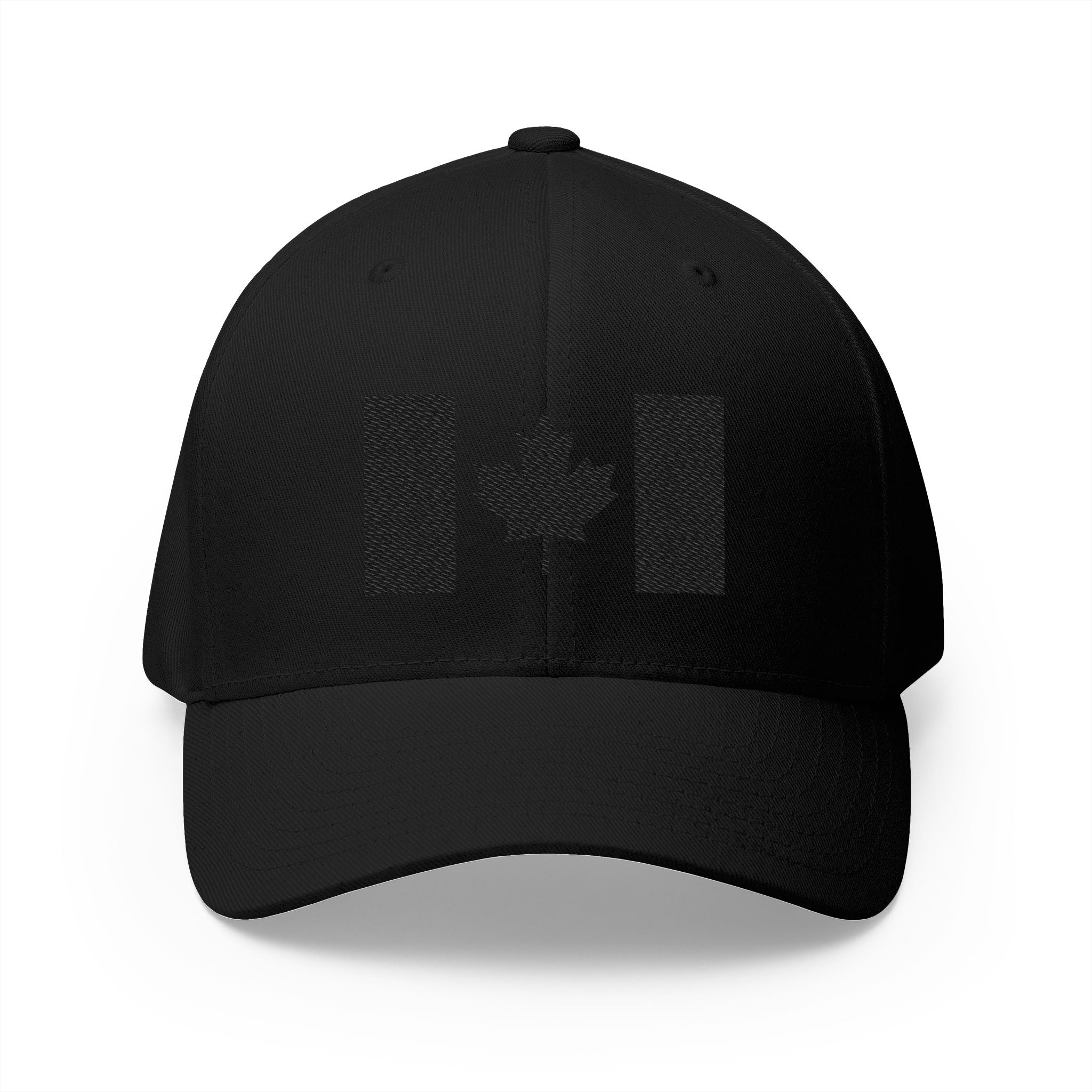 Embroidered Canadian Flag Flex-Fit Cap in Black | NOFXGVN