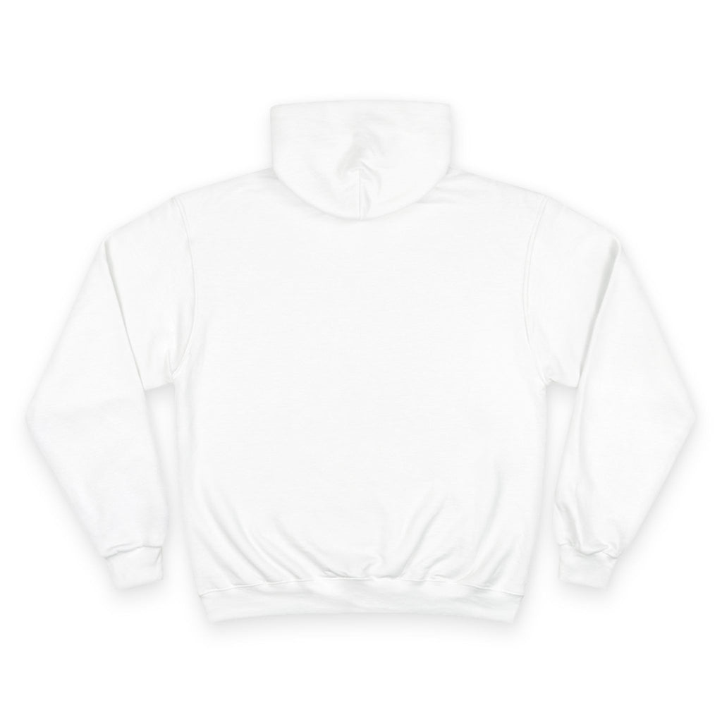 DZLFRK White Text Champion Hoodie — view 2 | NOFXGVN