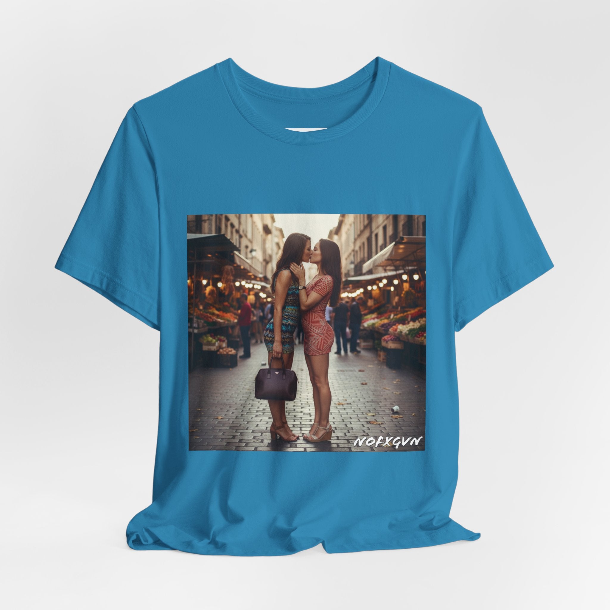 Kissing Chicks Tee in Aqua | NOFXGVN