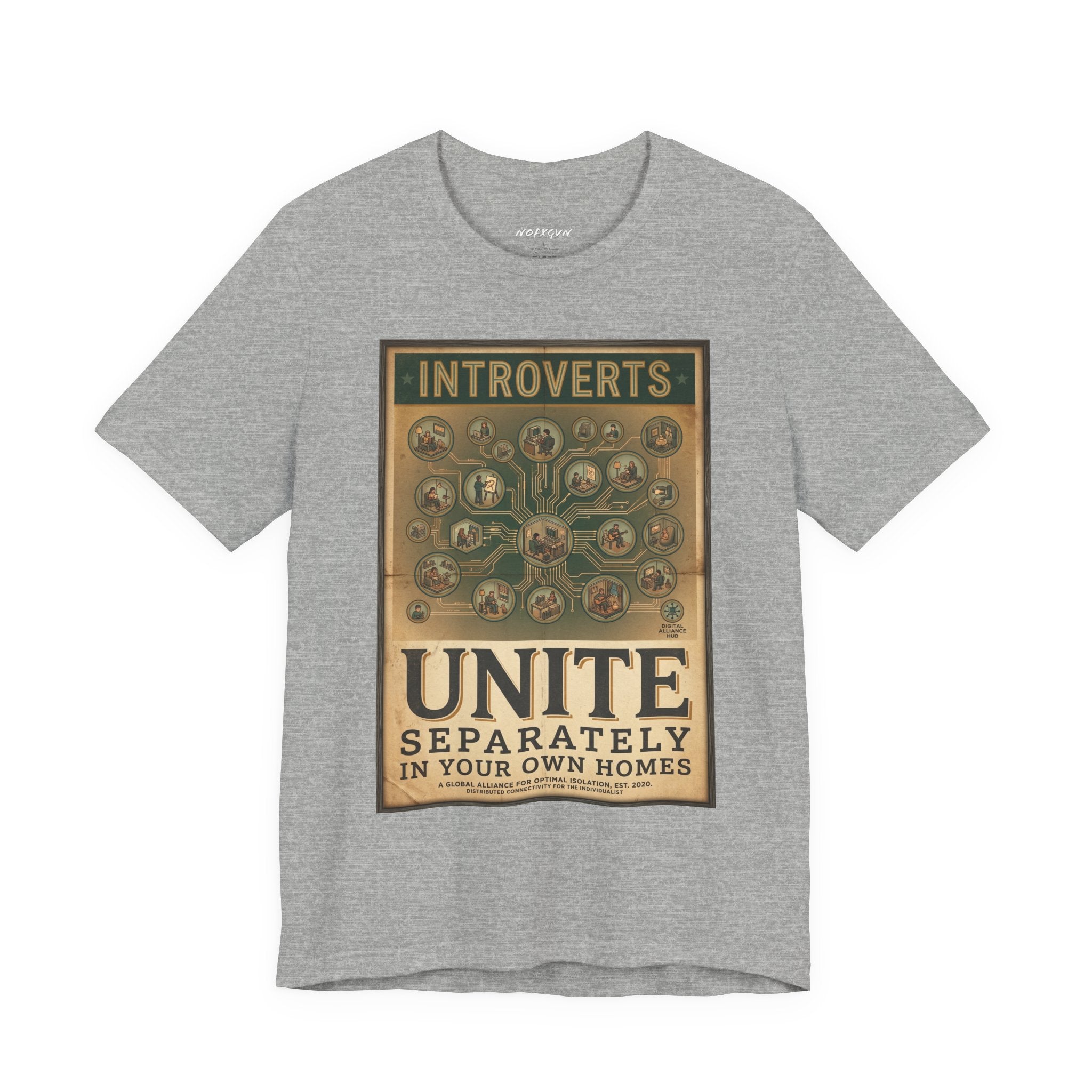 Introverts Unite Tee - Vintage Social Distancing T‑Shirt