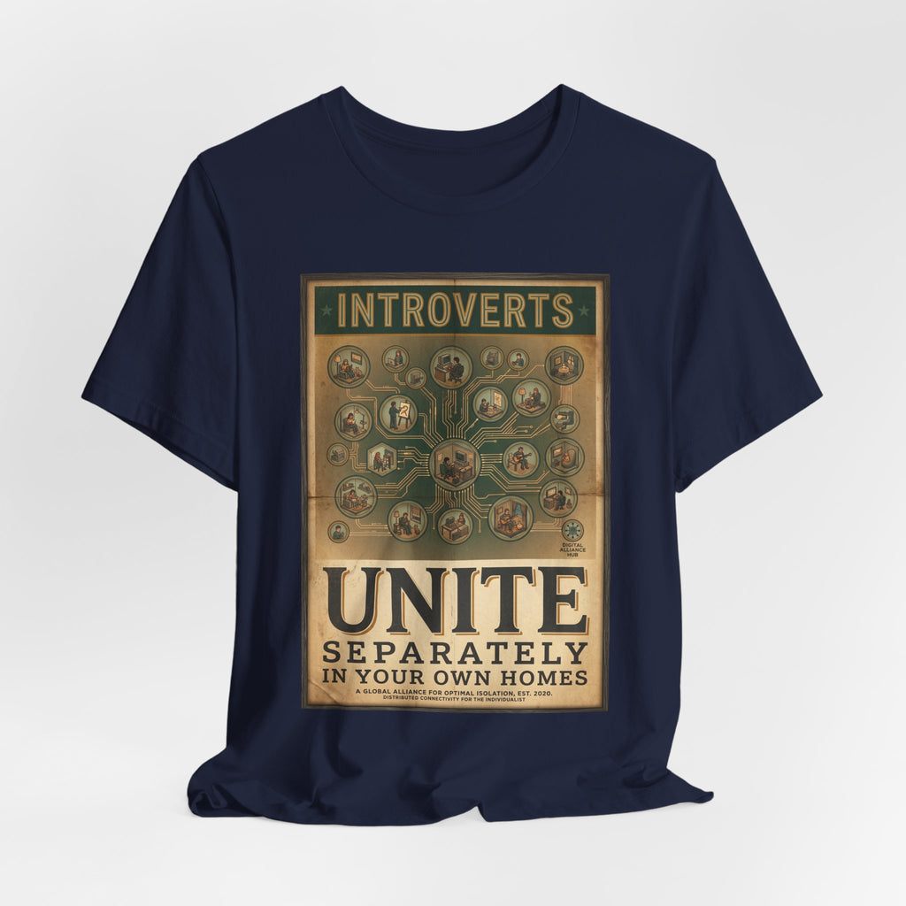 Introverts Unite Tee - Vintage Social Distancing T‑Shirt