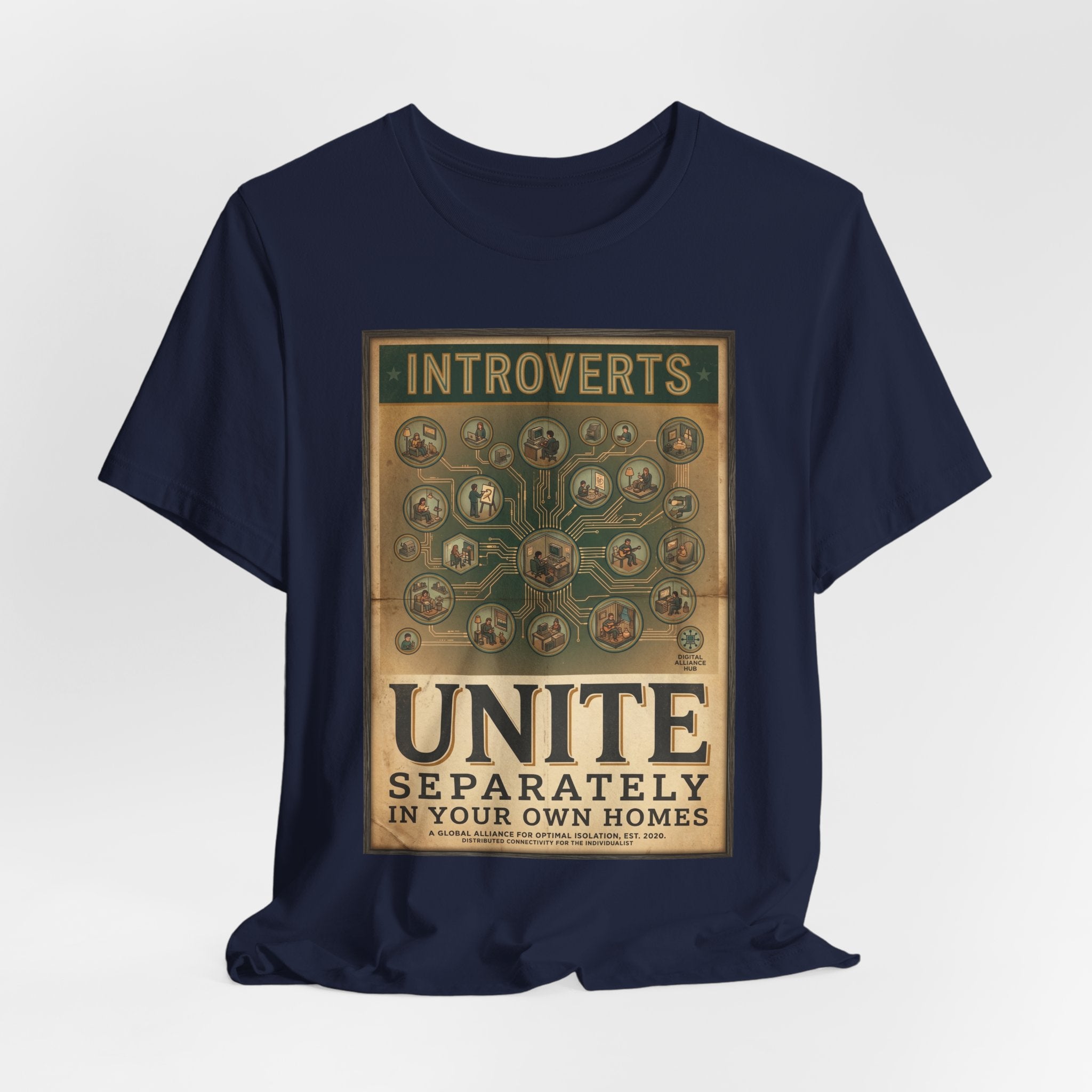 Introverts Unite Tee - Vintage Social Distancing T‑Shirt