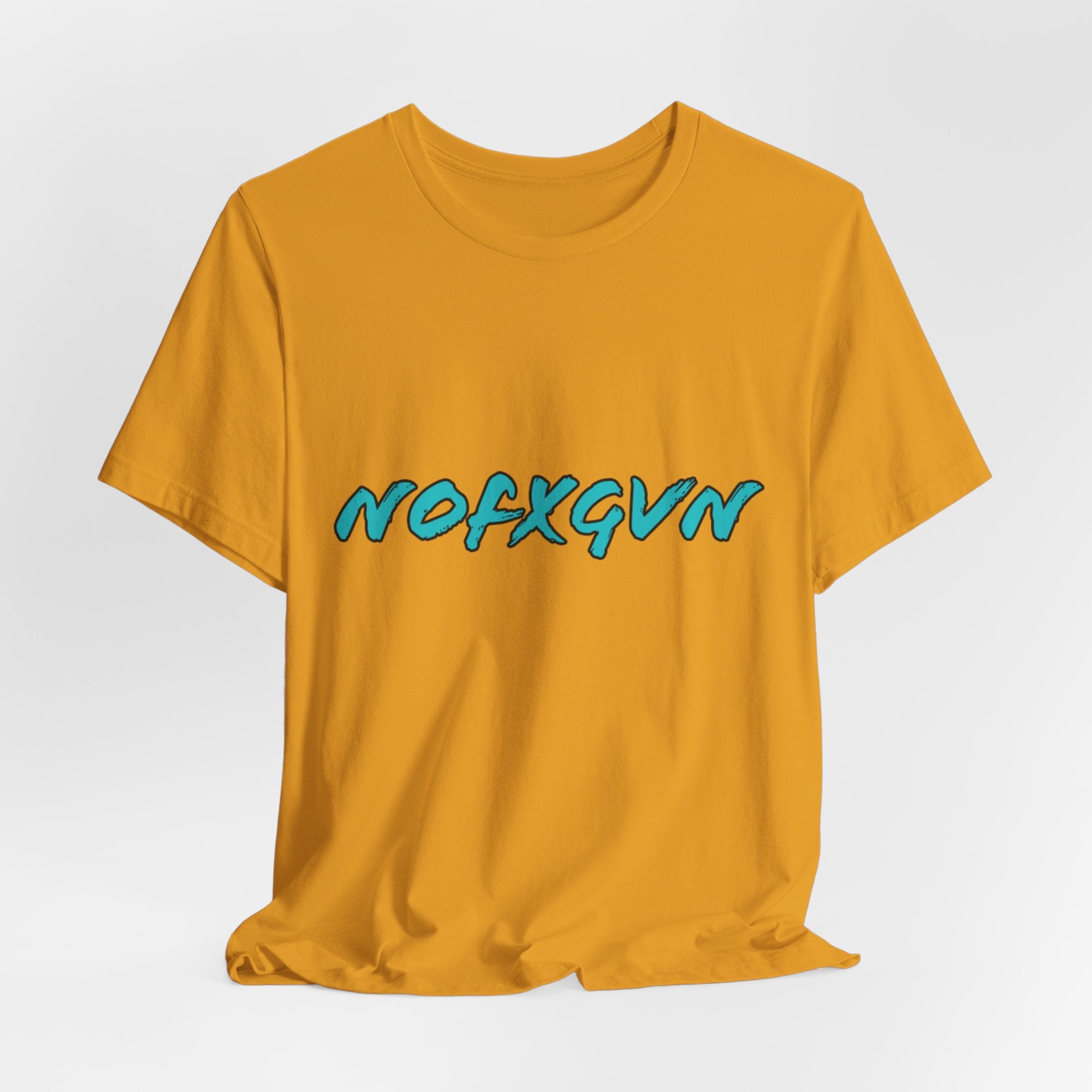 Graphic Tee - "NOFXGVN" Retro Aqua Script T-Shirt