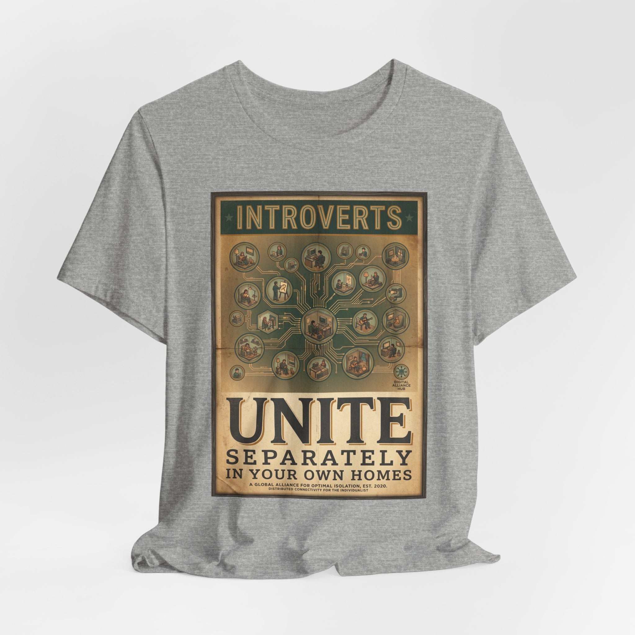 Introverts Unite Tee - Vintage Social Distancing T‑Shirt