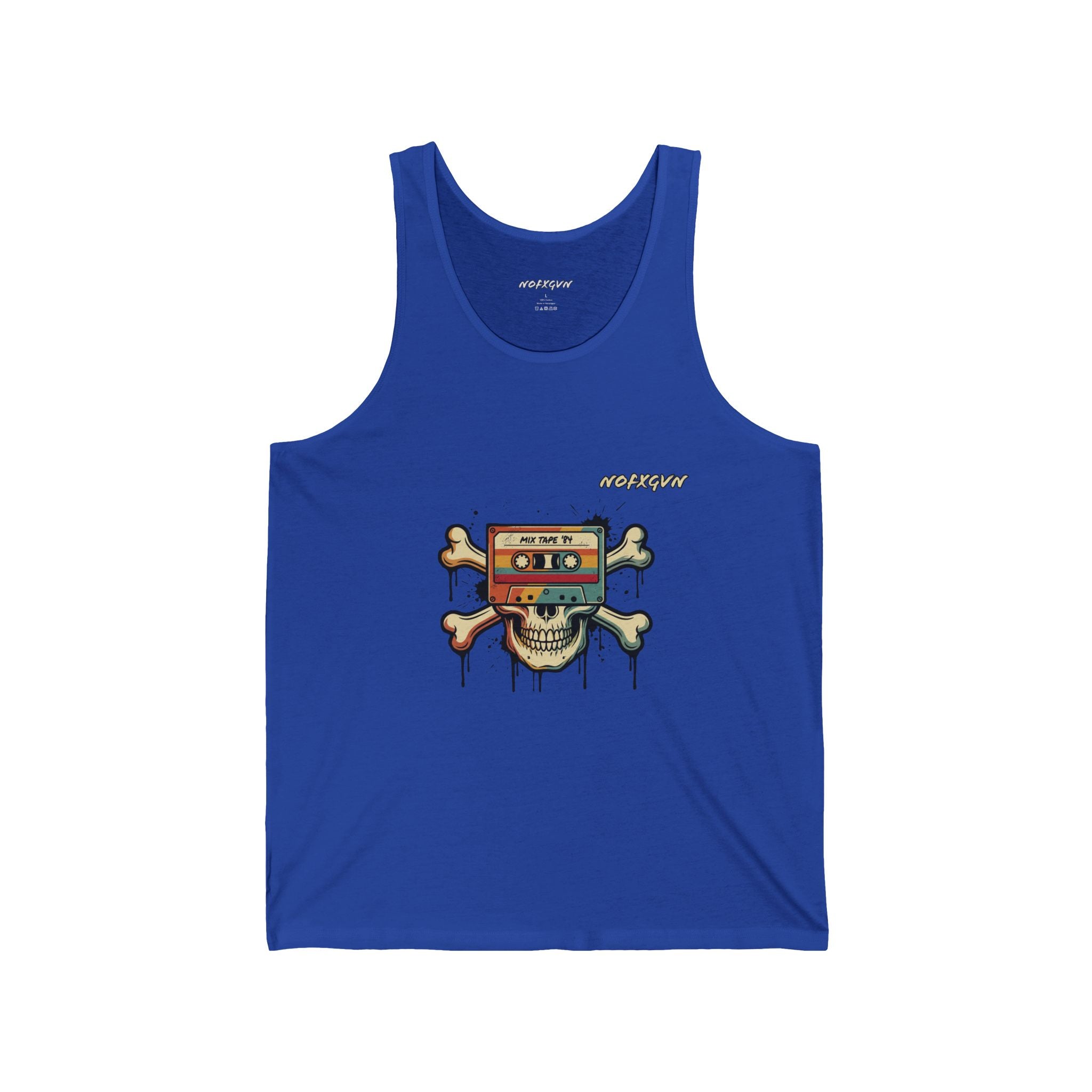 Retro Music Pirate Tank Top in True Royal | NOFXGVN