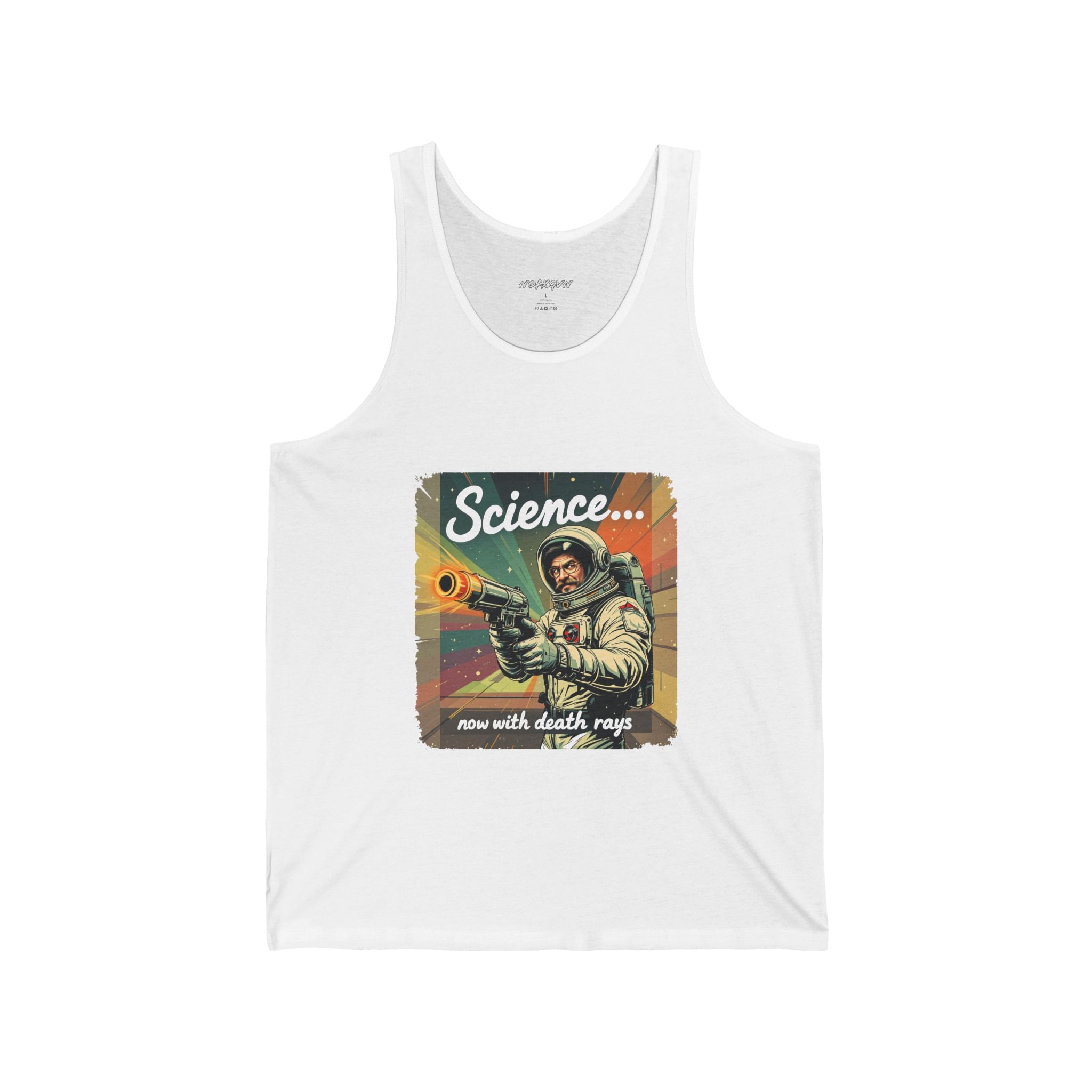Science Retro Astronaut Tank Top in White | NOFXGVN