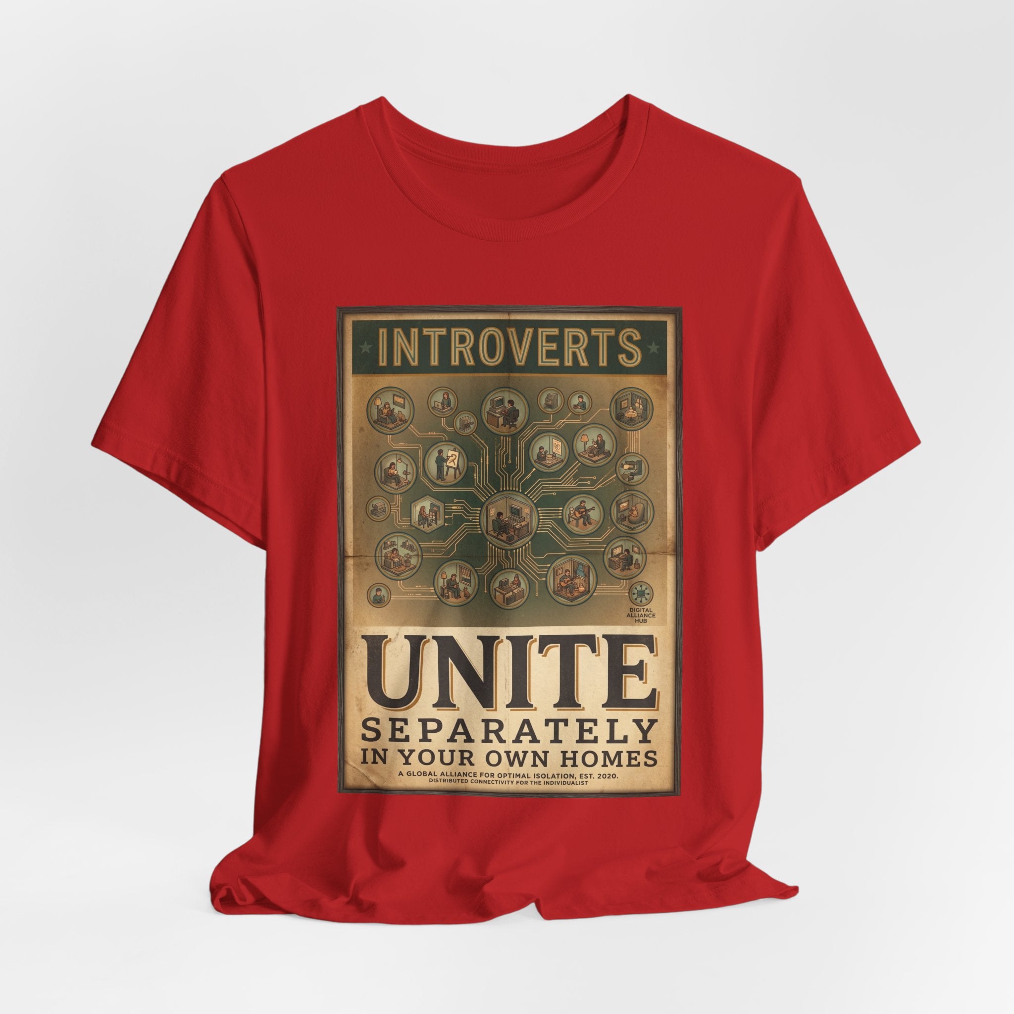 Introverts Unite Tee - Vintage Social Distancing T‑Shirt