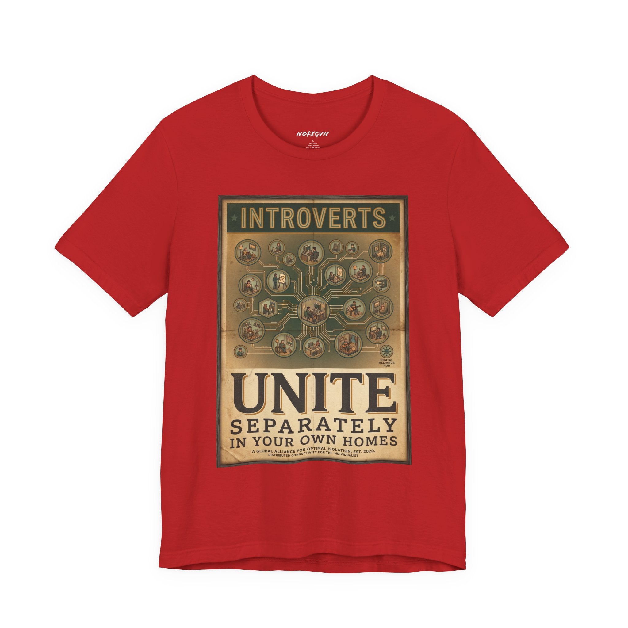 Introverts Unite Tee - Vintage Social Distancing T‑Shirt