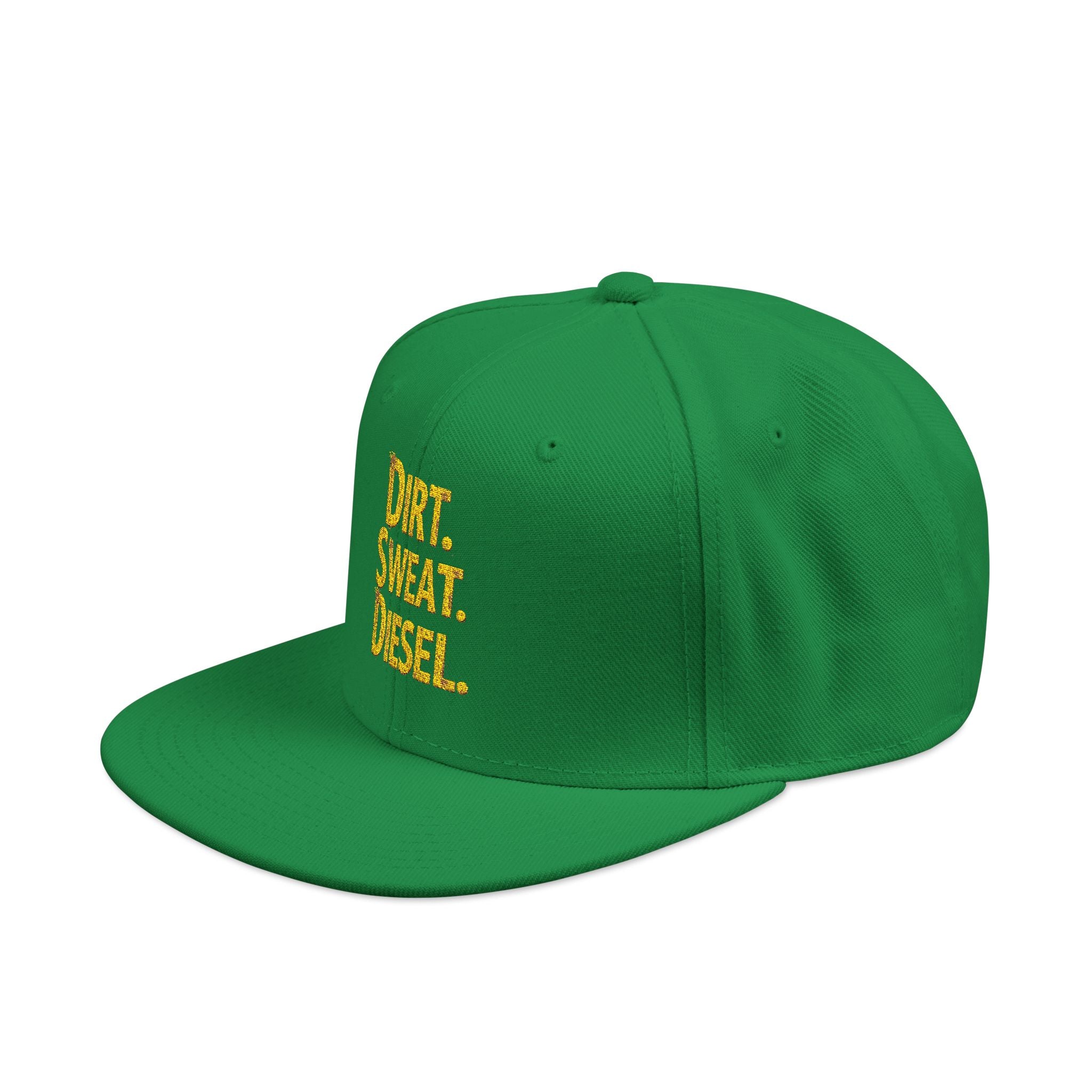 'Dirt. Sweat. Diesel.' Embroidered Snap-Back.