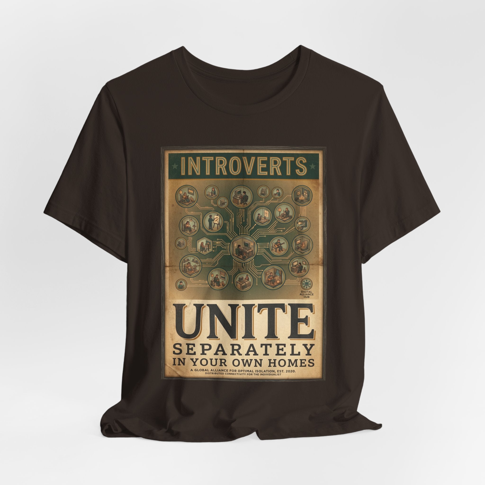 Introverts Unite Tee - Vintage Social Distancing T‑Shirt