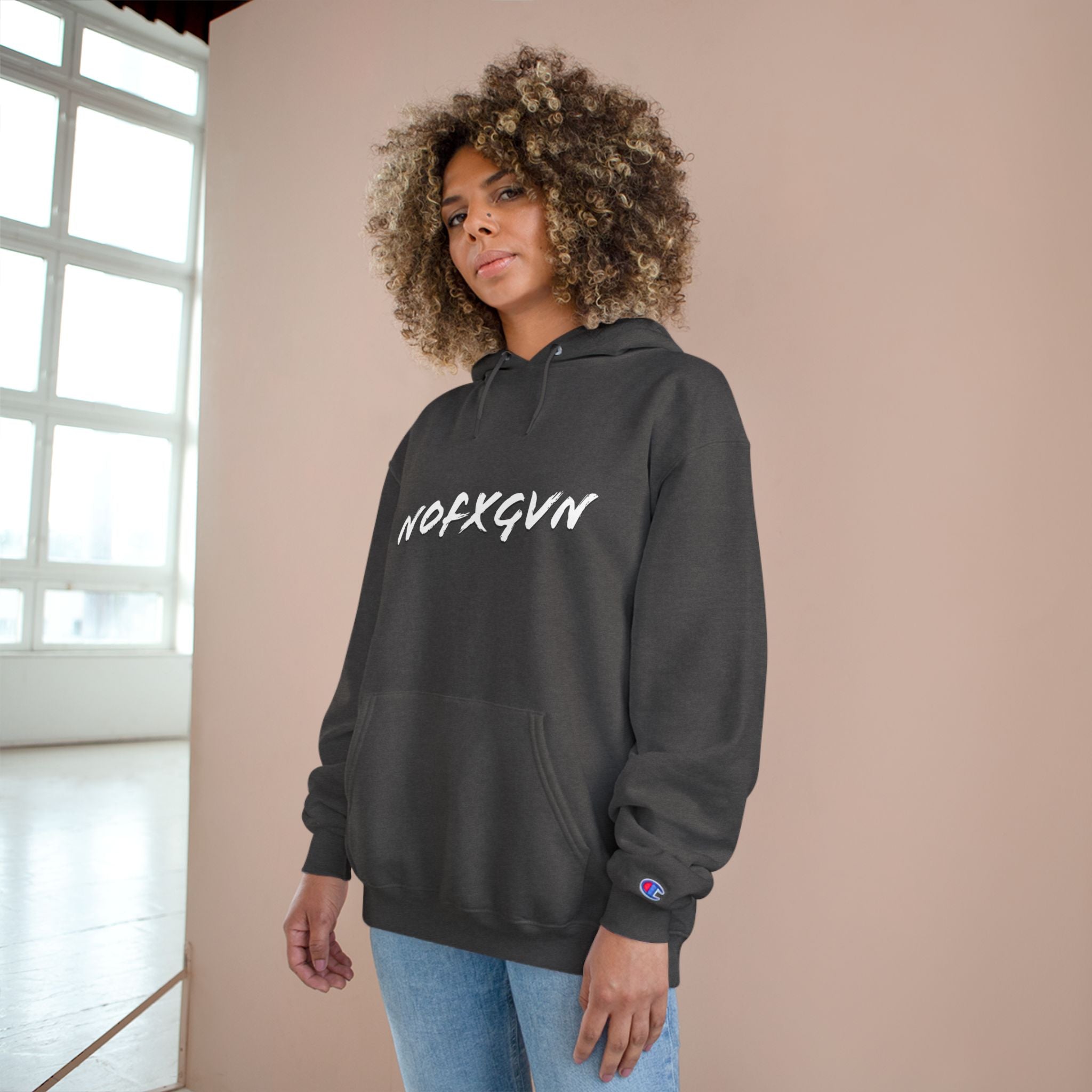 NOFXGVN - White Text Hoodie