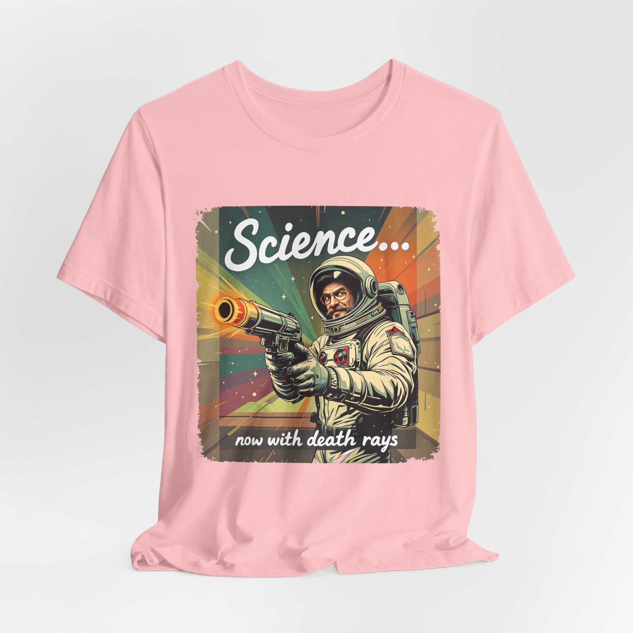 SCIENCE: Now with DEATH RAYS! T-Shirt in Pink | NOFXGVN