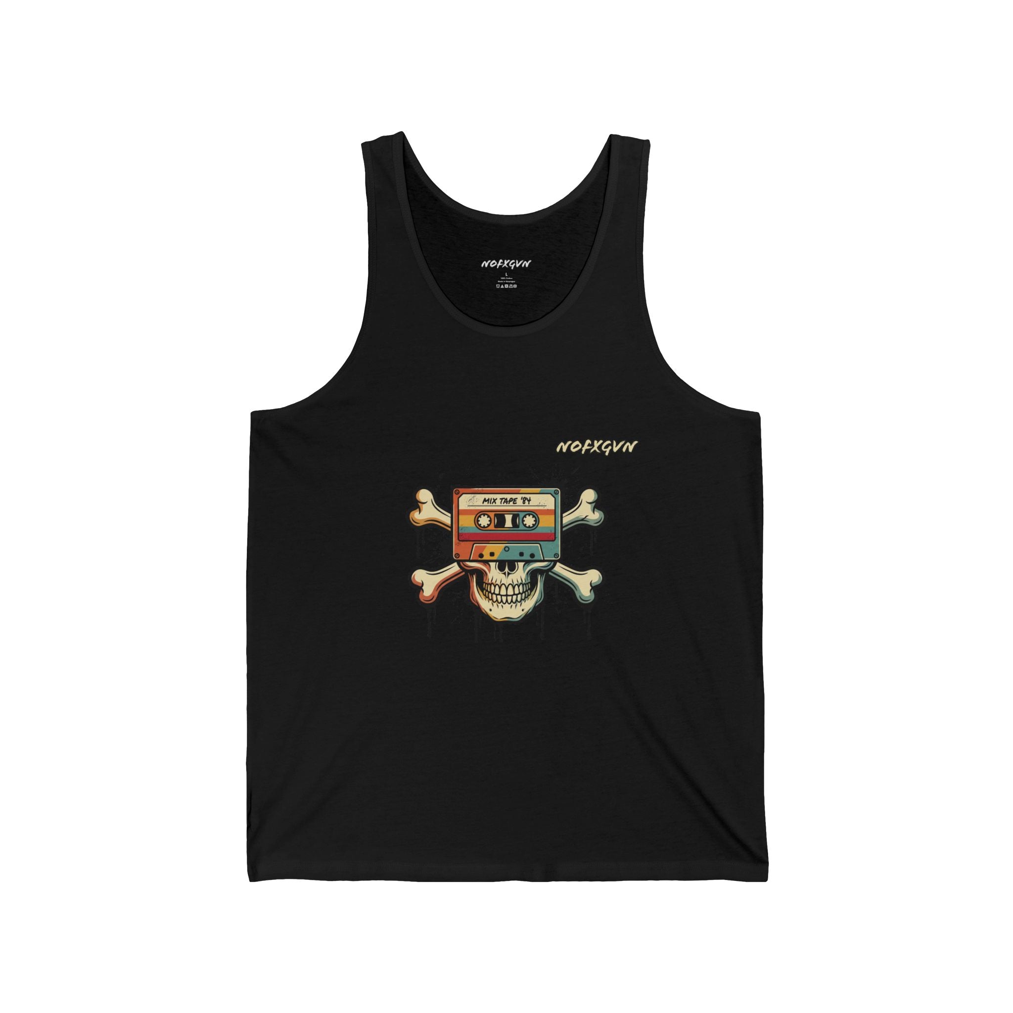 Retro Music Pirate Tank Top in Black | NOFXGVN