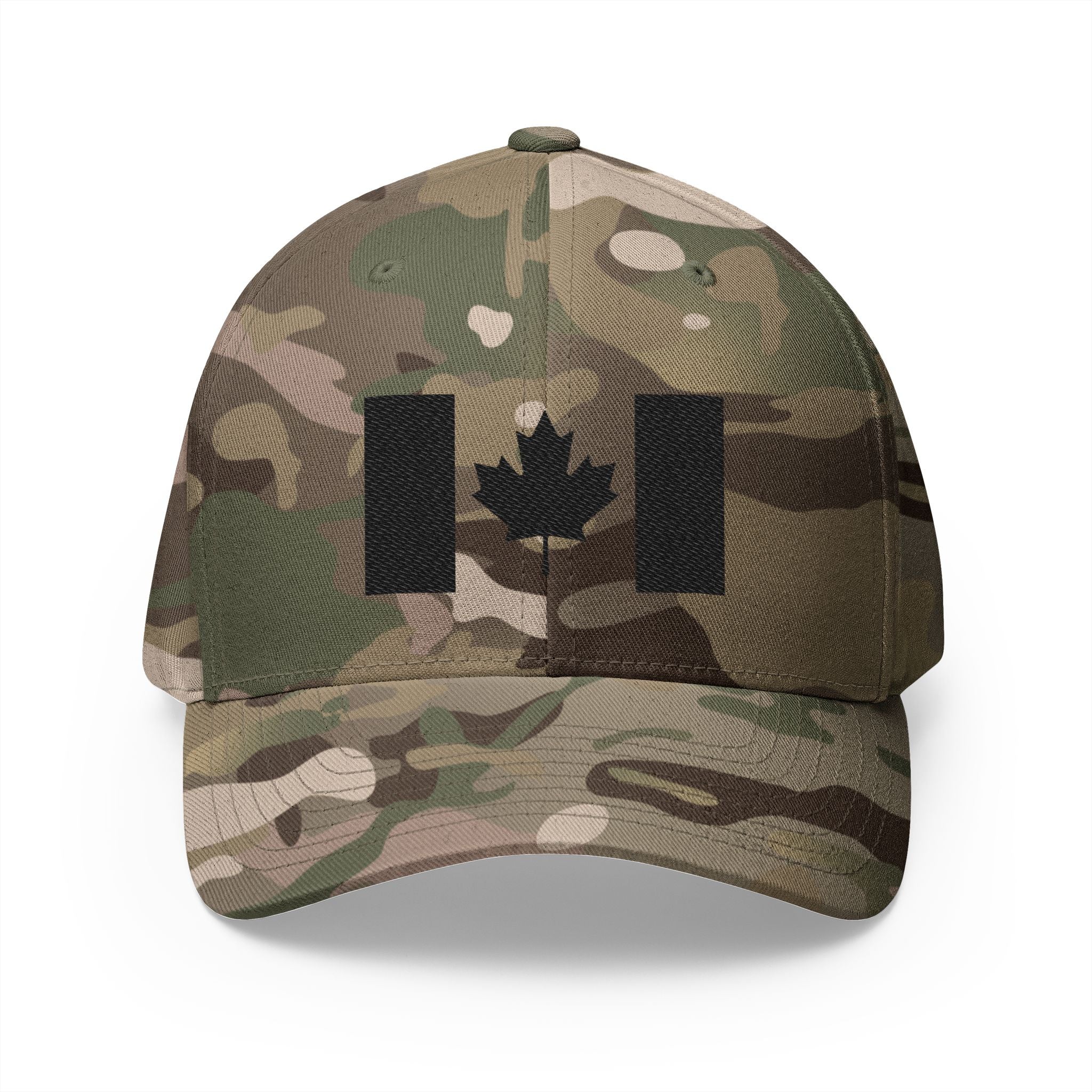 Embroidered Canadian Flag Flex-Fit Cap in Multicam Green | NOFXGVN