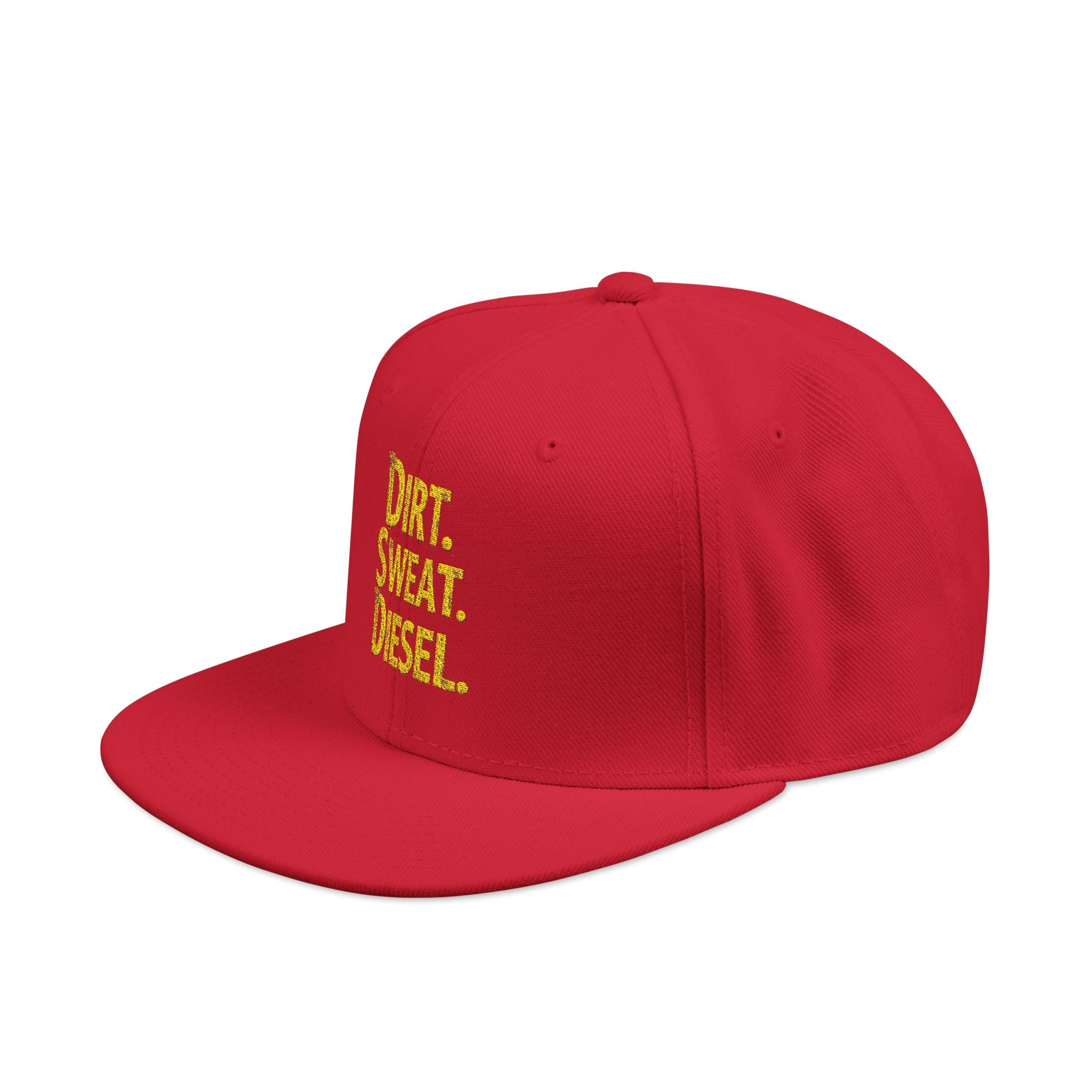 'Dirt. Sweat. Diesel.' Embroidered Snap-Back.