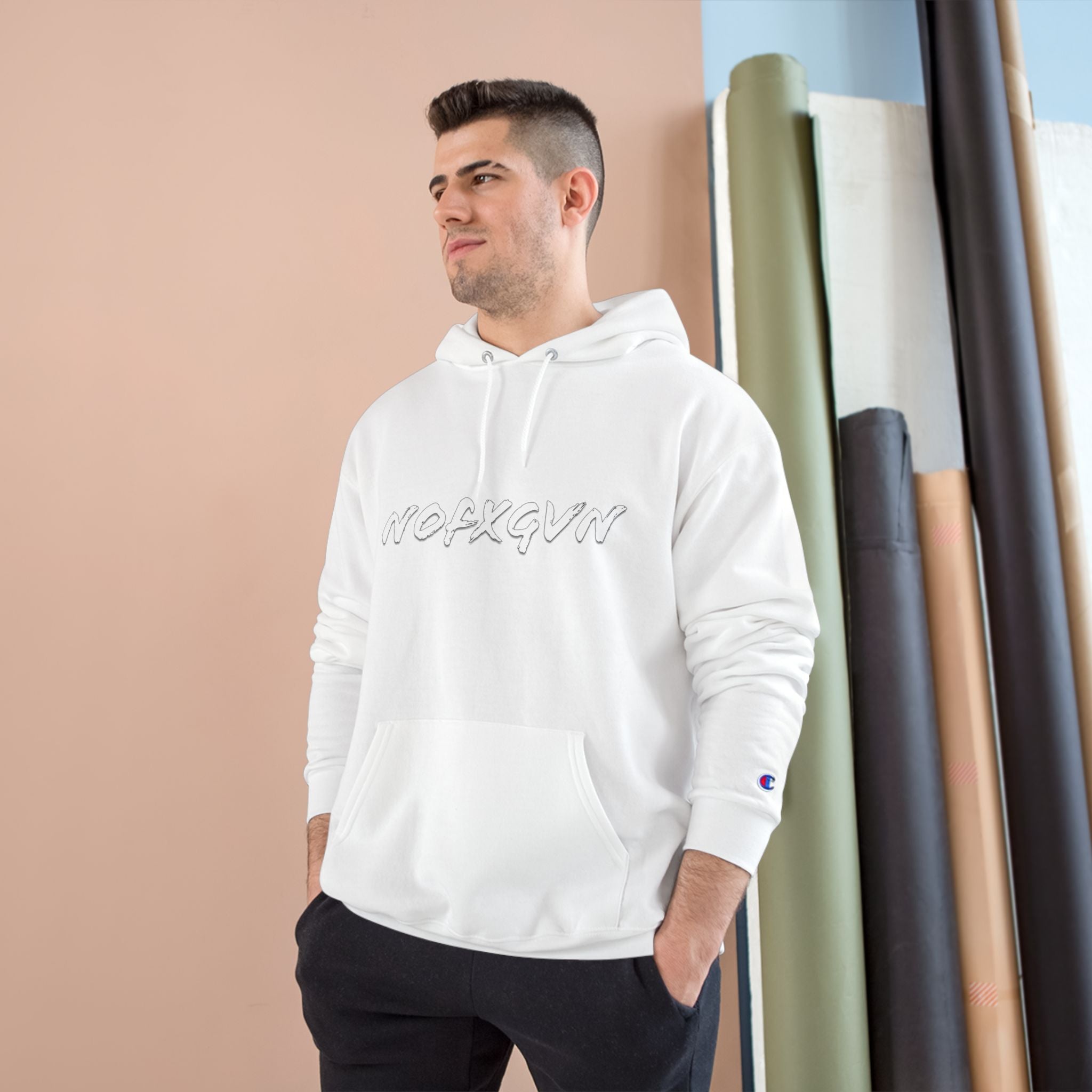 NOFXGVN - White Text Hoodie