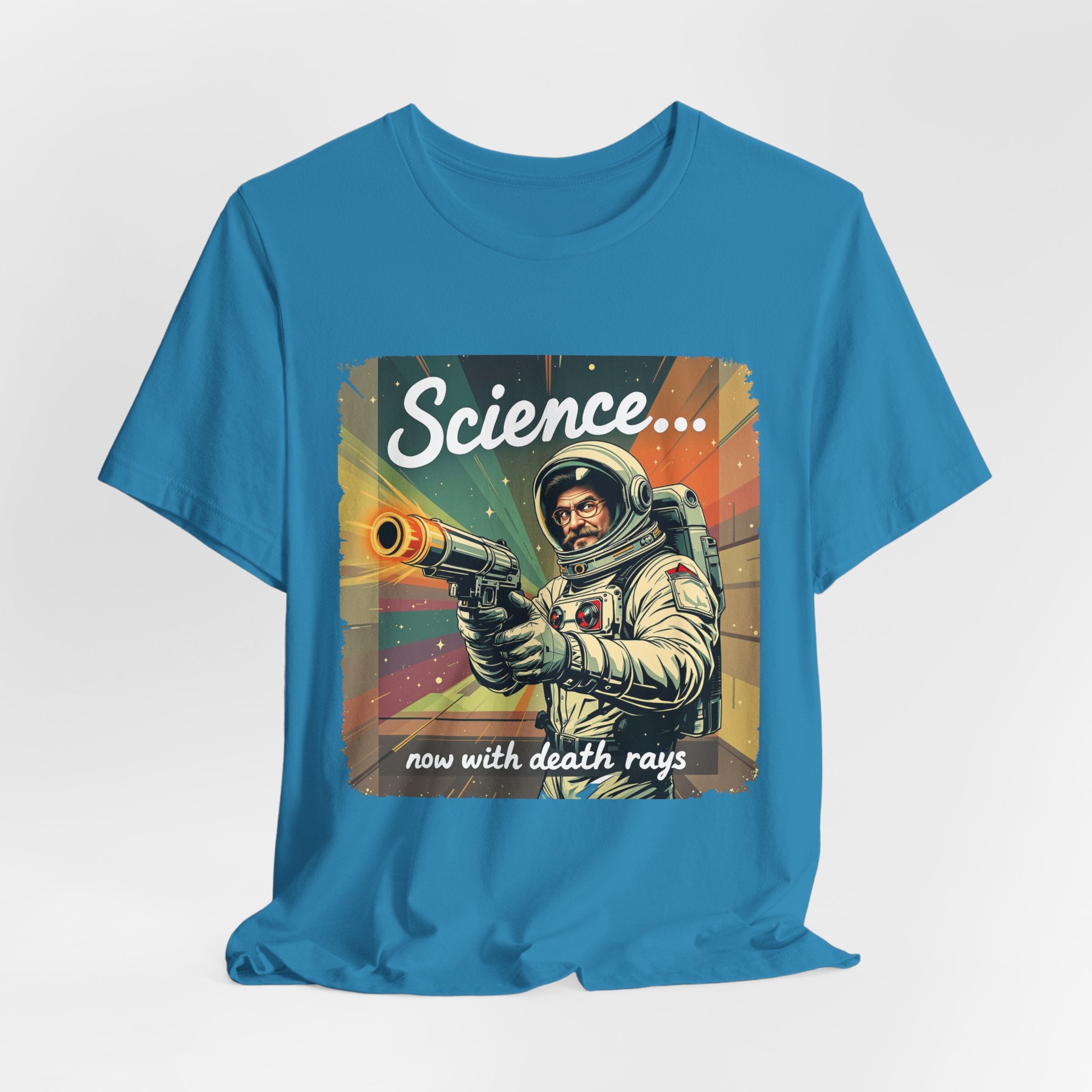 SCIENCE: Now with DEATH RAYS! T-Shirt in Aqua | NOFXGVN