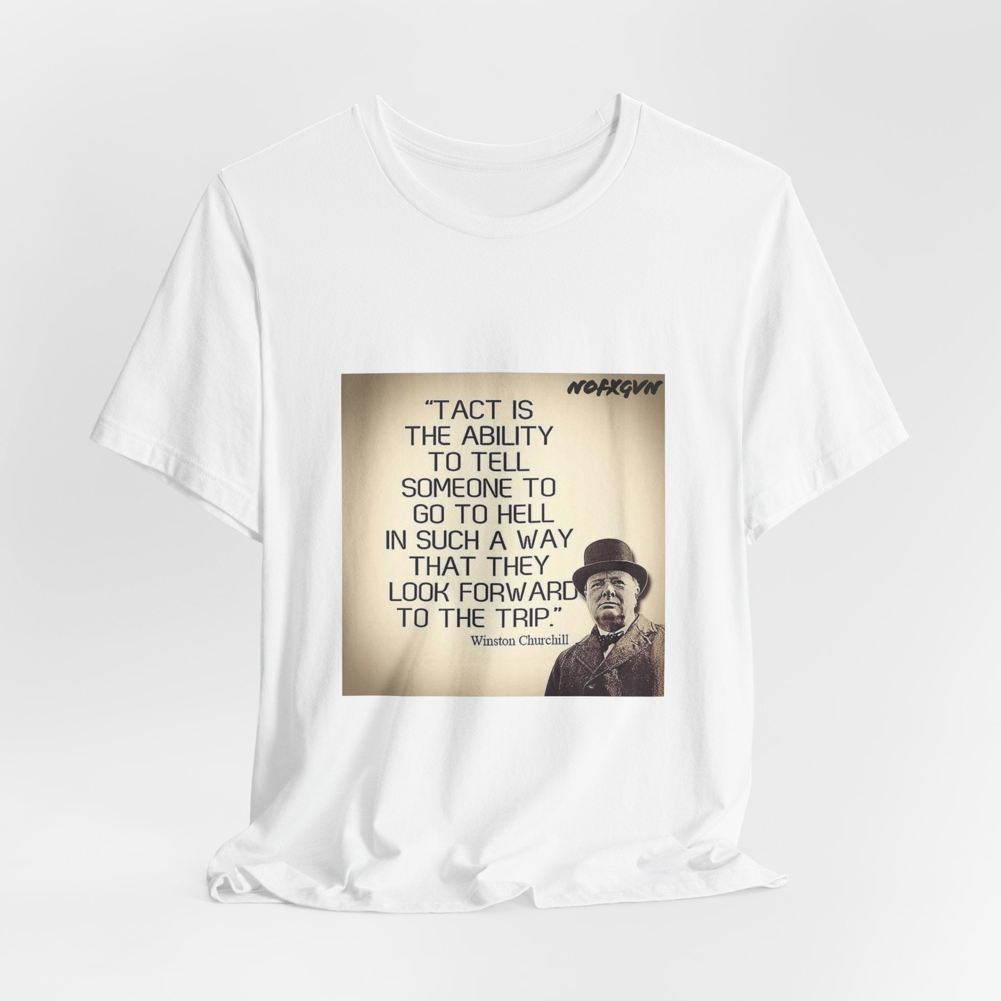 CHURCHILL Quote Tee in White | NOFXGVN