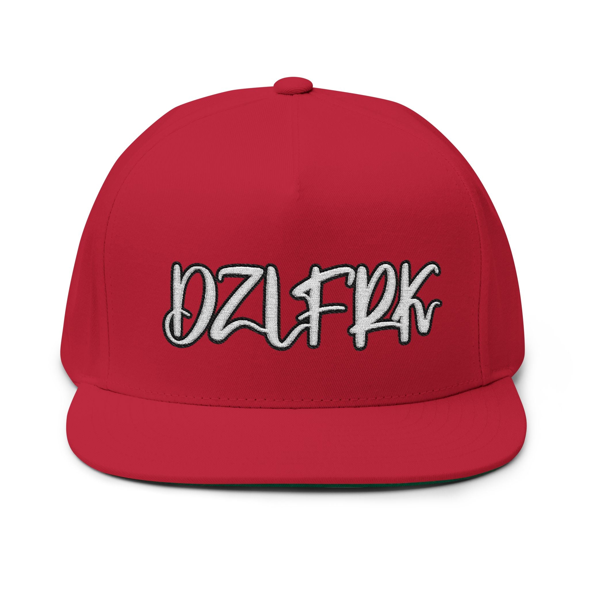 DZLFRK Script Logo Flat Bill Cap | Embroidered Snapback