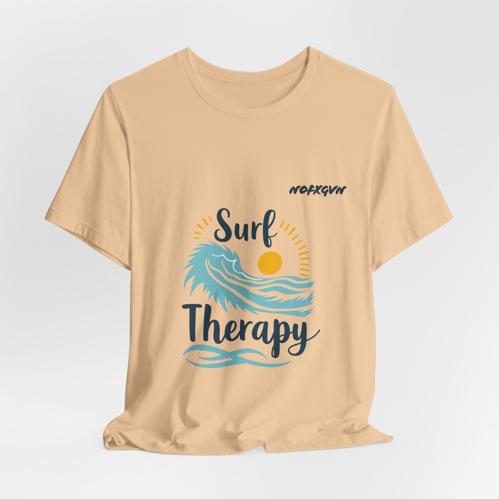 Surf Therapy Tee — Vintage Wave & Sun Casual T-Shirt