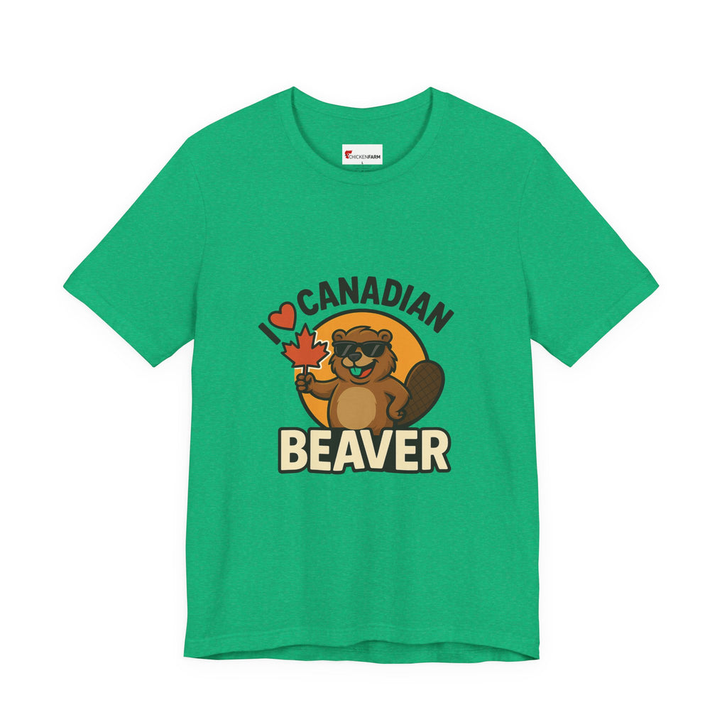 I LOVE CANADIAN BEAVER t-shirt in Heather Kelly | NOFXGVN