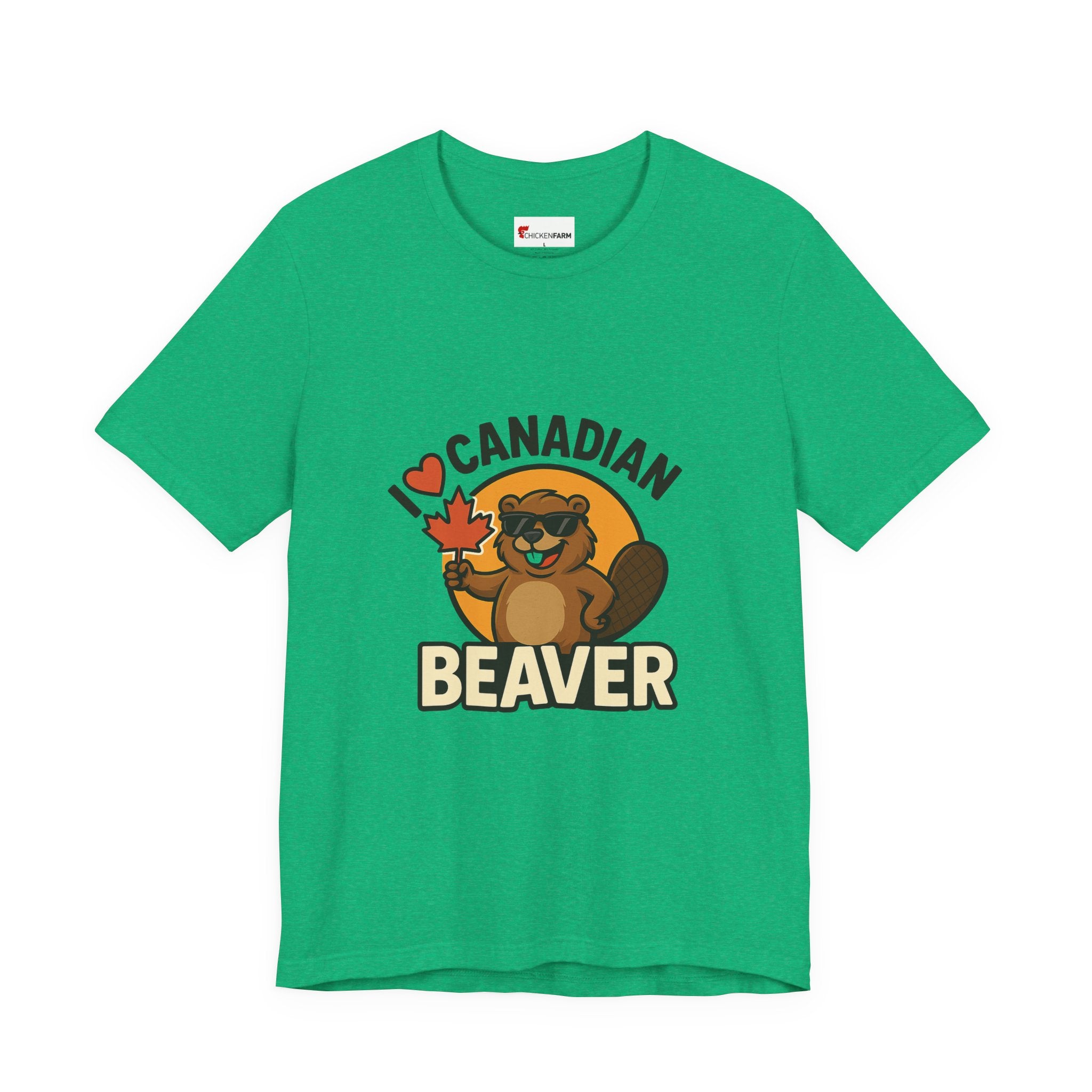I LOVE CANADIAN BEAVER t-shirt in Heather Kelly | NOFXGVN