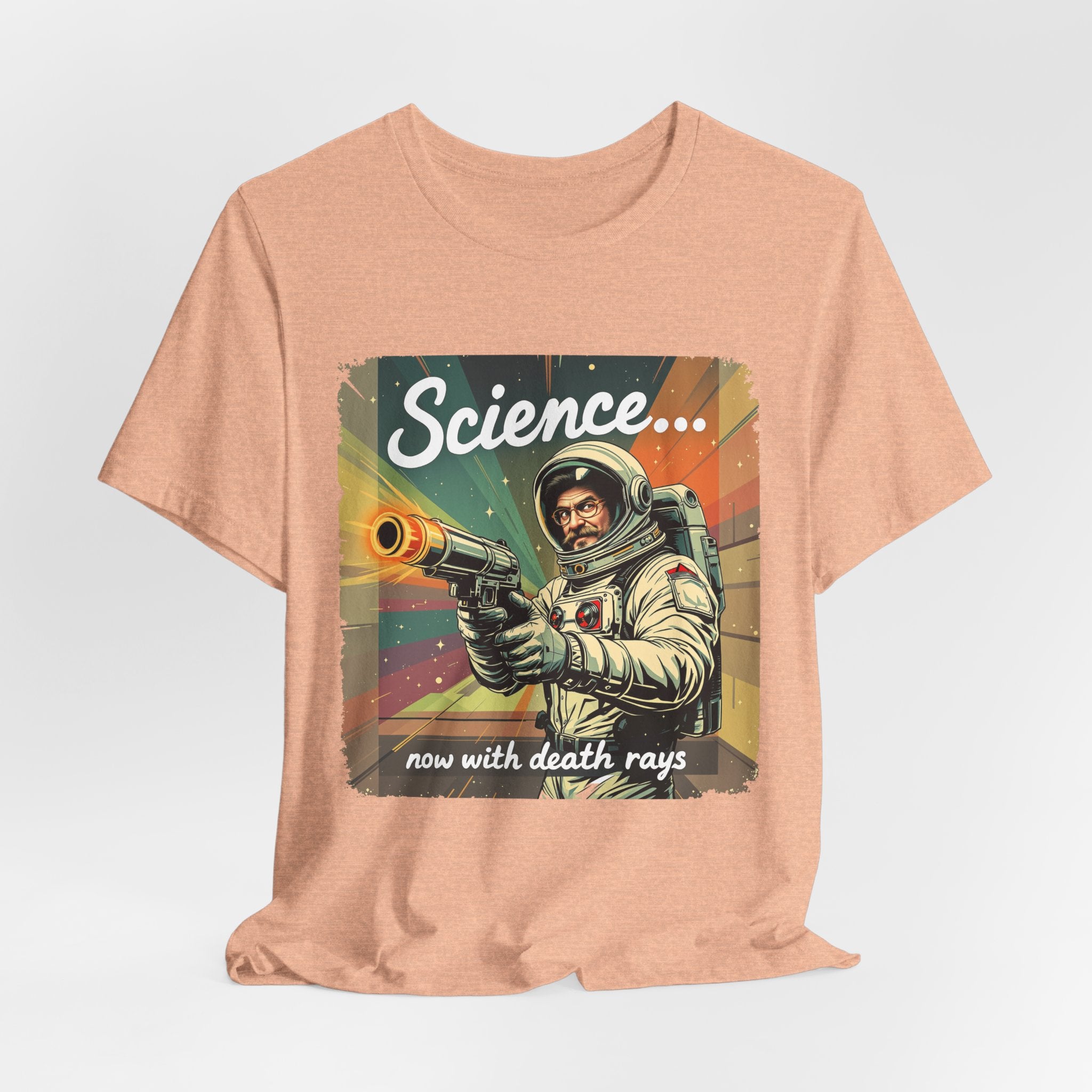 SCIENCE: Now with DEATH RAYS! T-Shirt in Heather Peach | NOFXGVN