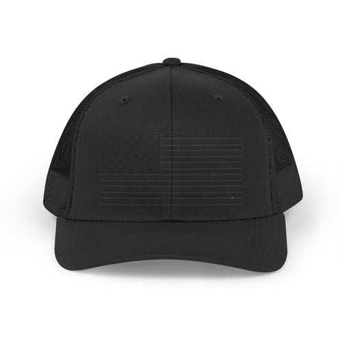 American Flag Trucker Hat in Black | NOFXGVN