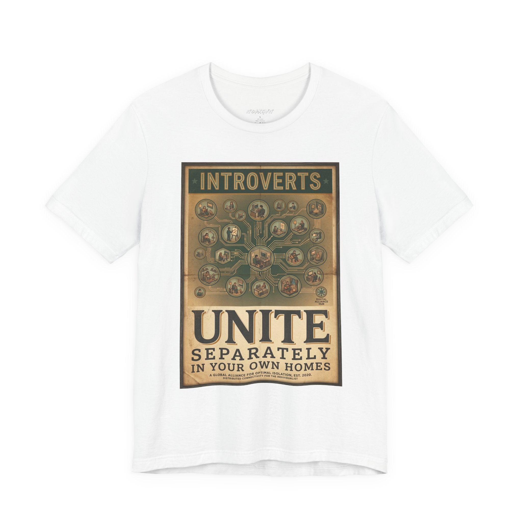 Introverts Unite Tee - Vintage Social Distancing T‑Shirt