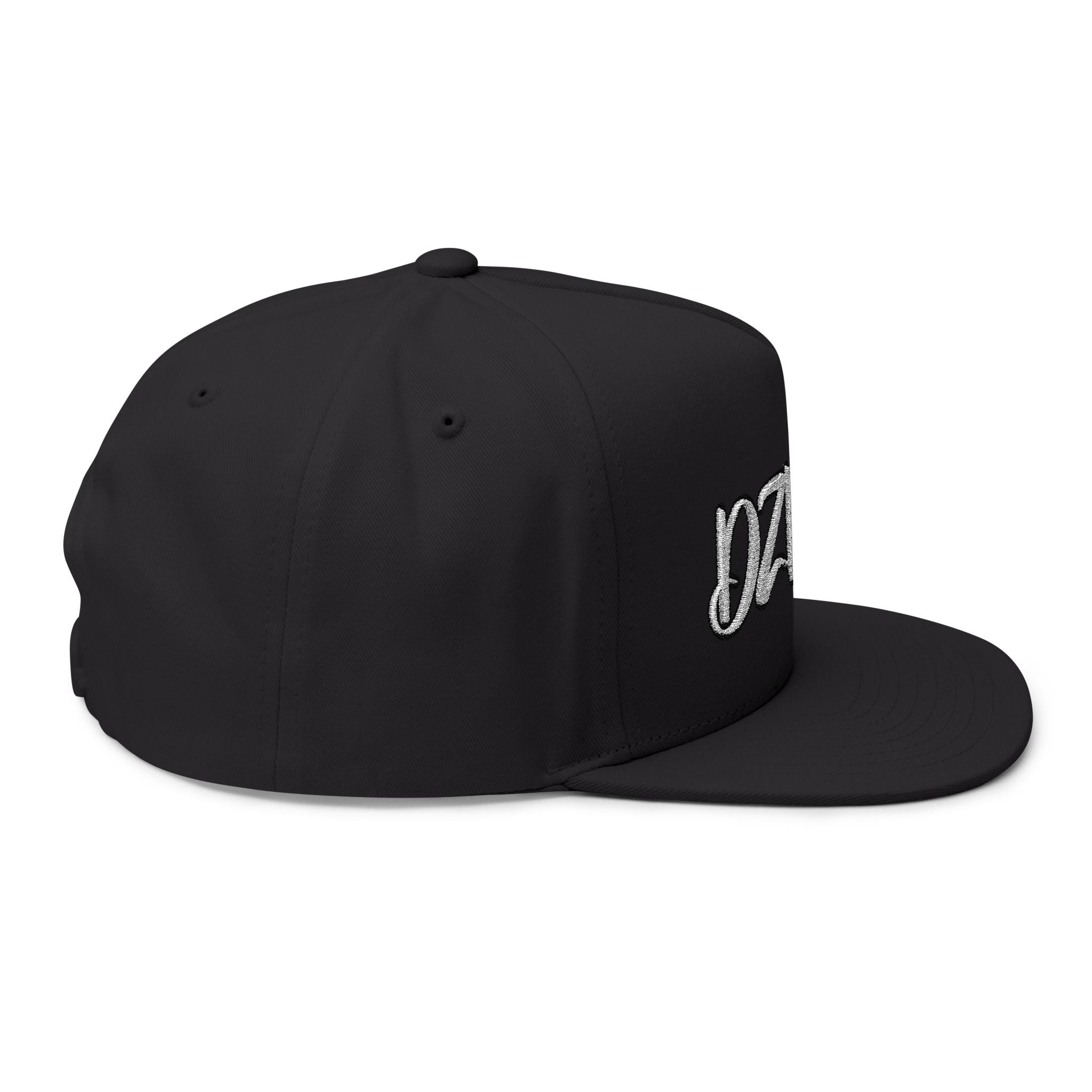 DZLFRK Script Logo Flat Bill Cap | Embroidered Snapback