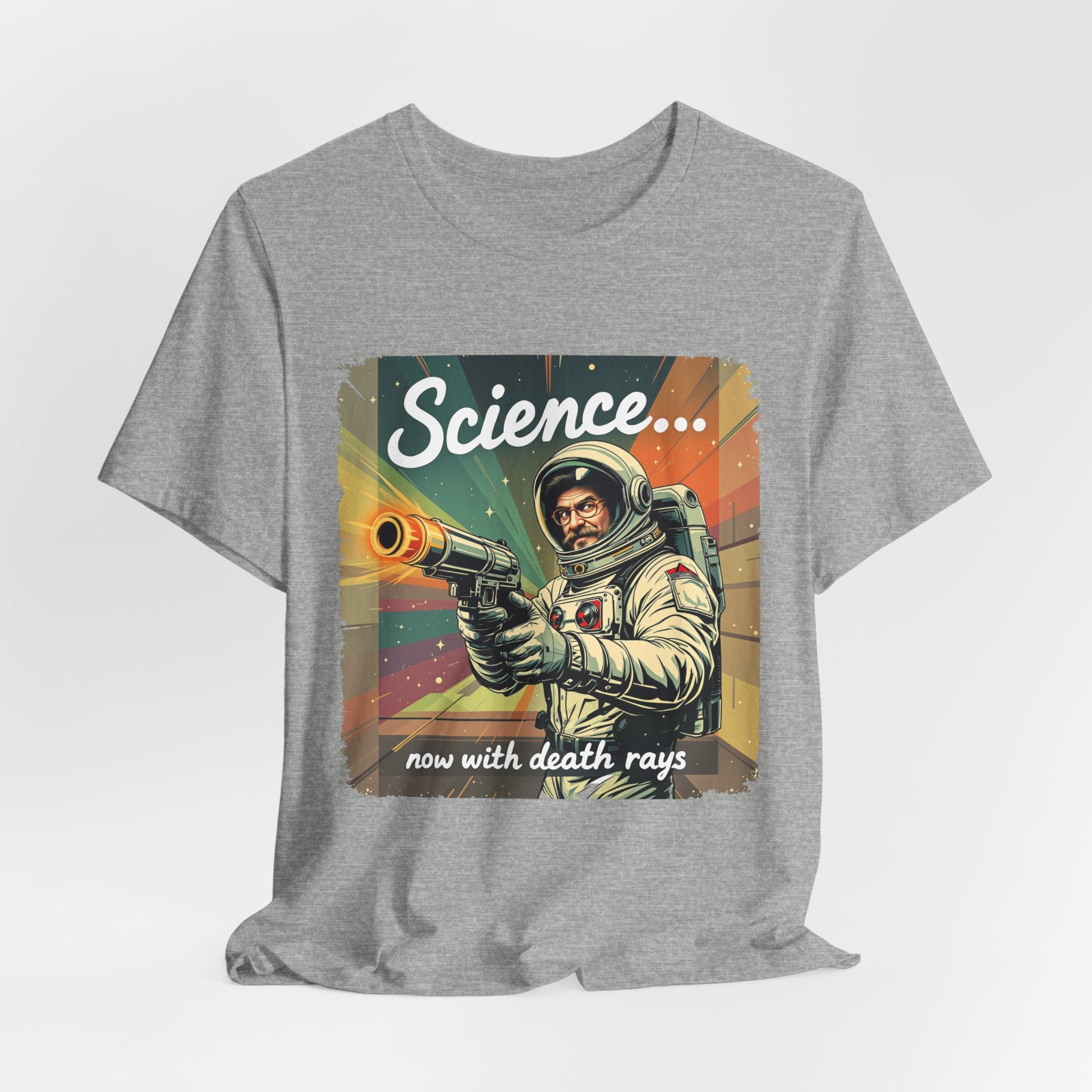 SCIENCE: Now with DEATH RAYS! T-Shirt in Athletic Heather | NOFXGVN