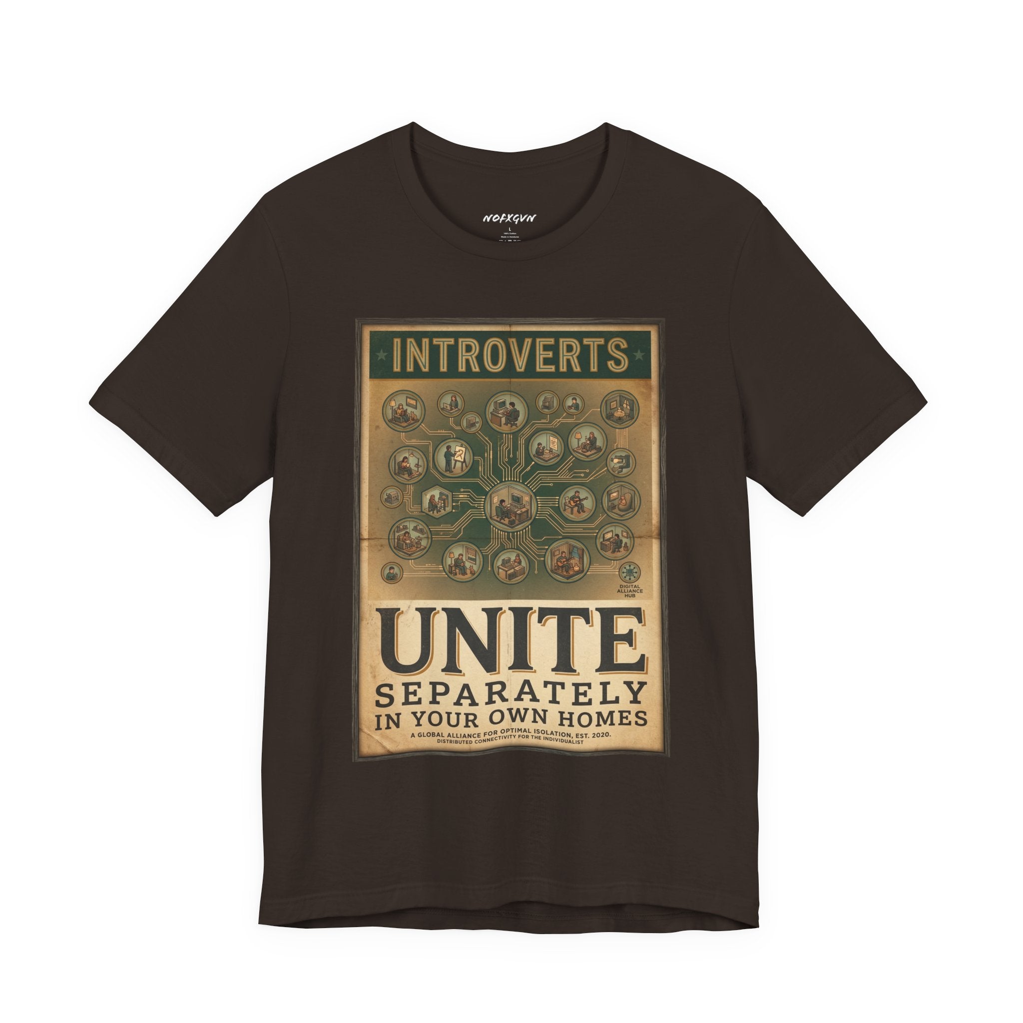 Introverts Unite Tee - Vintage Social Distancing T‑Shirt