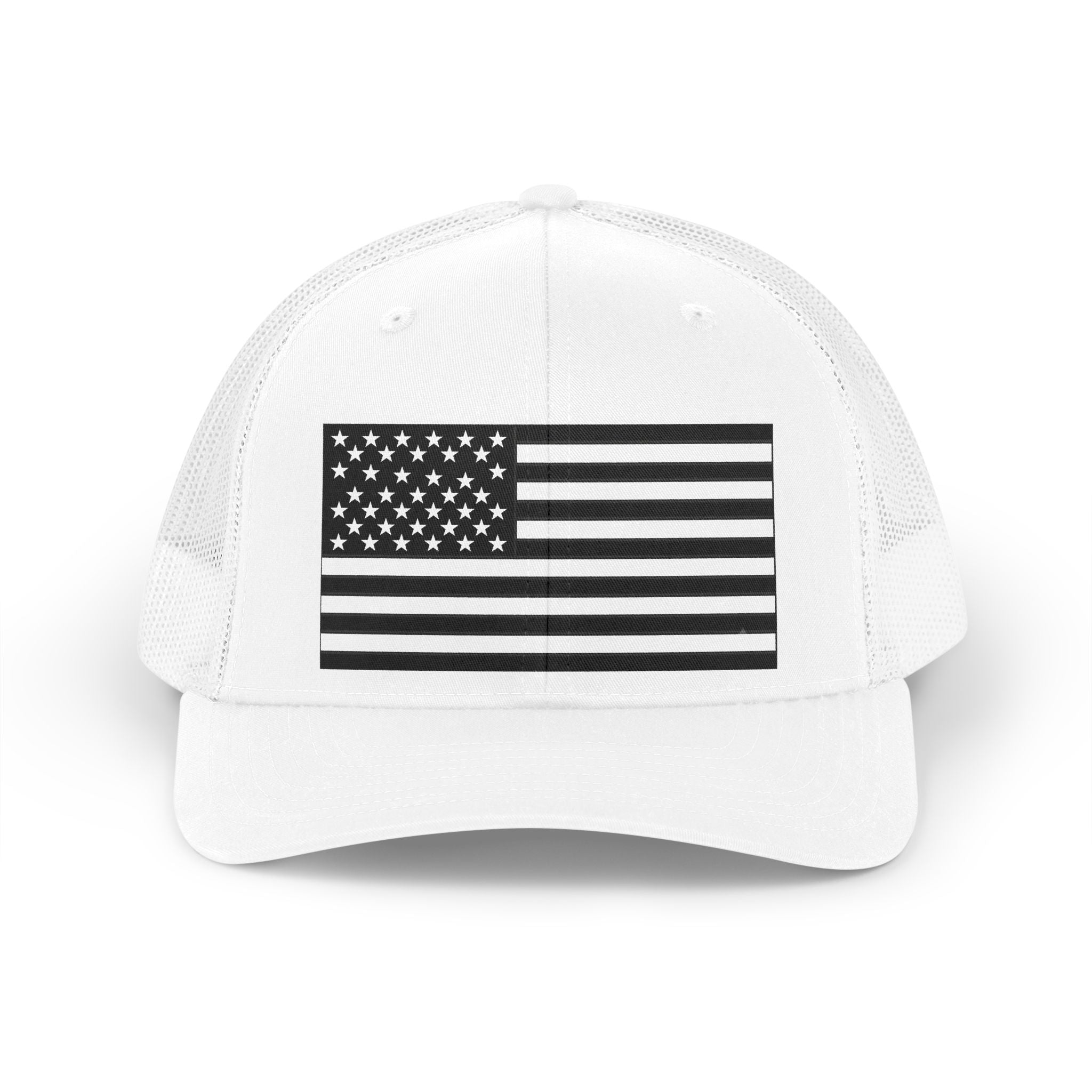 American Flag Trucker Hat in White | NOFXGVN