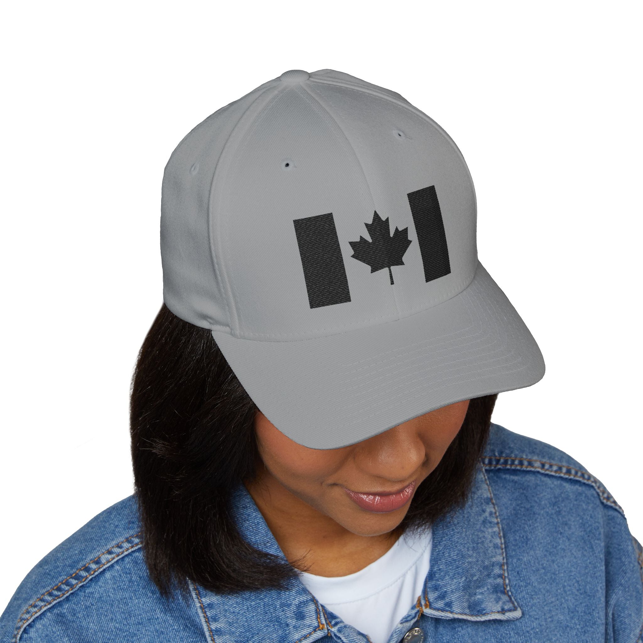 Embroidered Canadian Flag Flex-Fit Cap