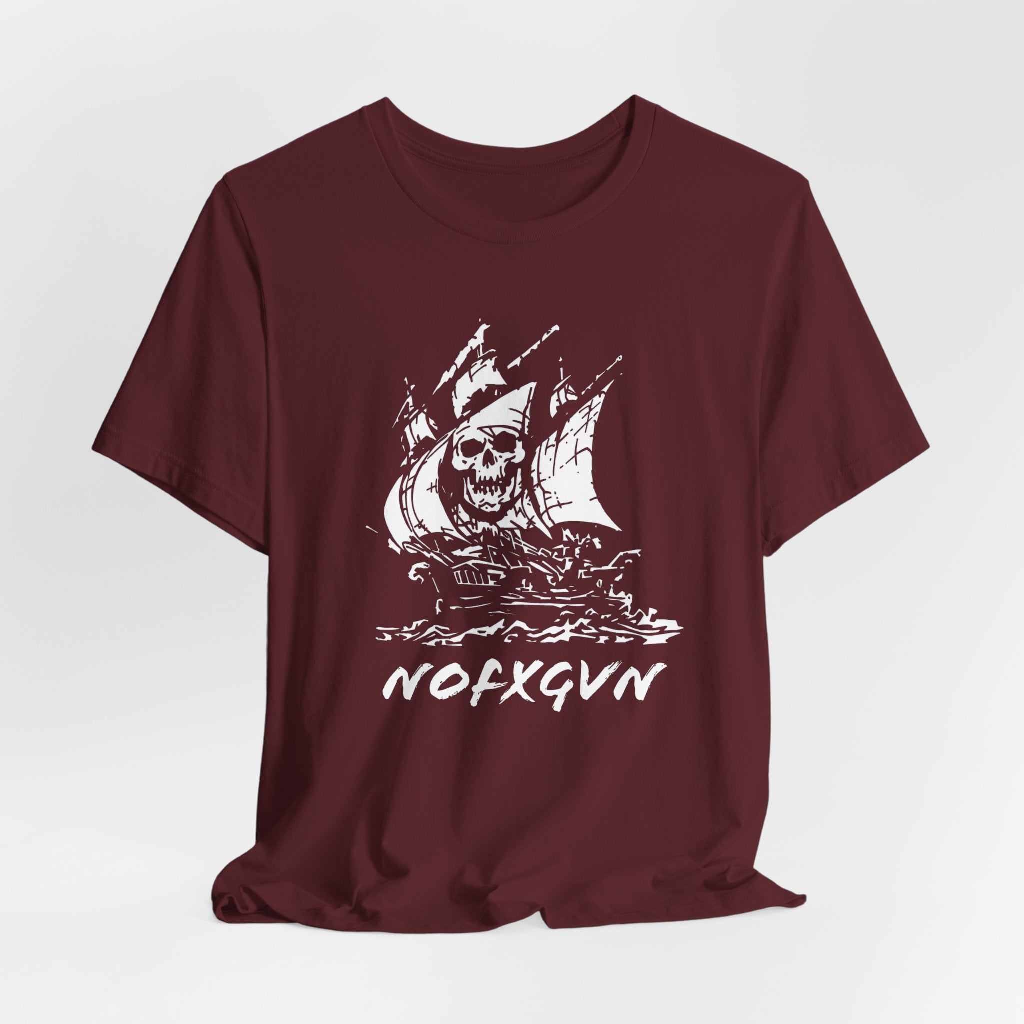 NOFXGVN 'Pirate Bay' Tee in Maroon | NOFXGVN