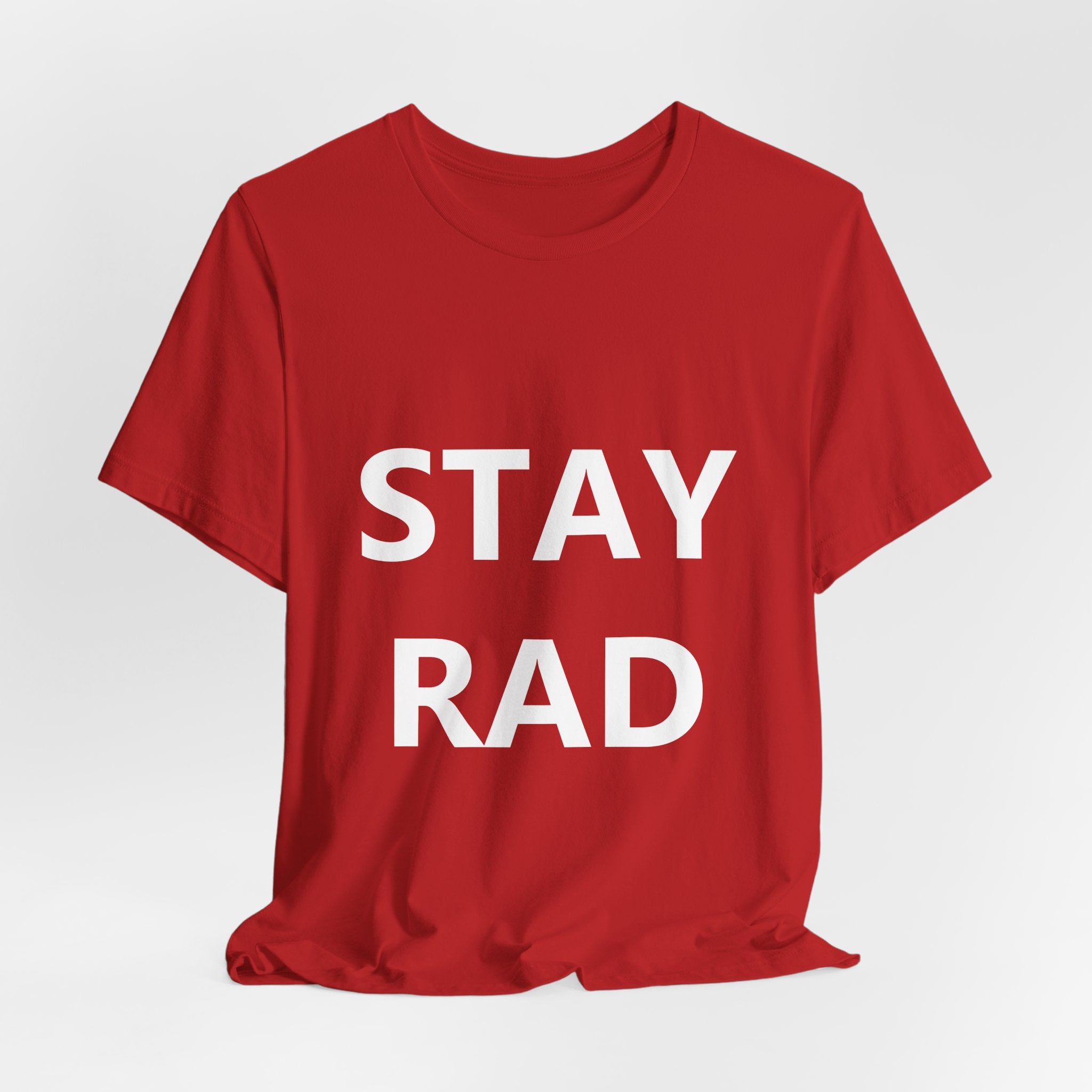 Stay Rad T-Shirt — White Bold in Red | NOFXGVN
