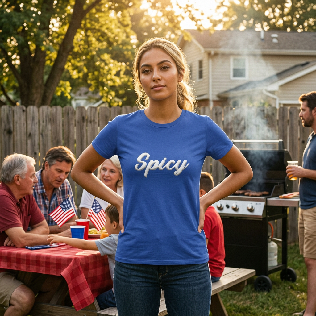 Spicy Women's Tee - White Script