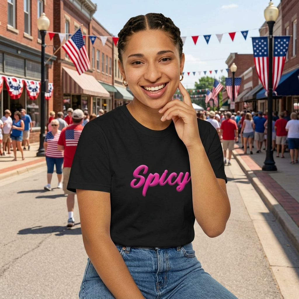 Spicy Women's Tee - Hot Pink Script