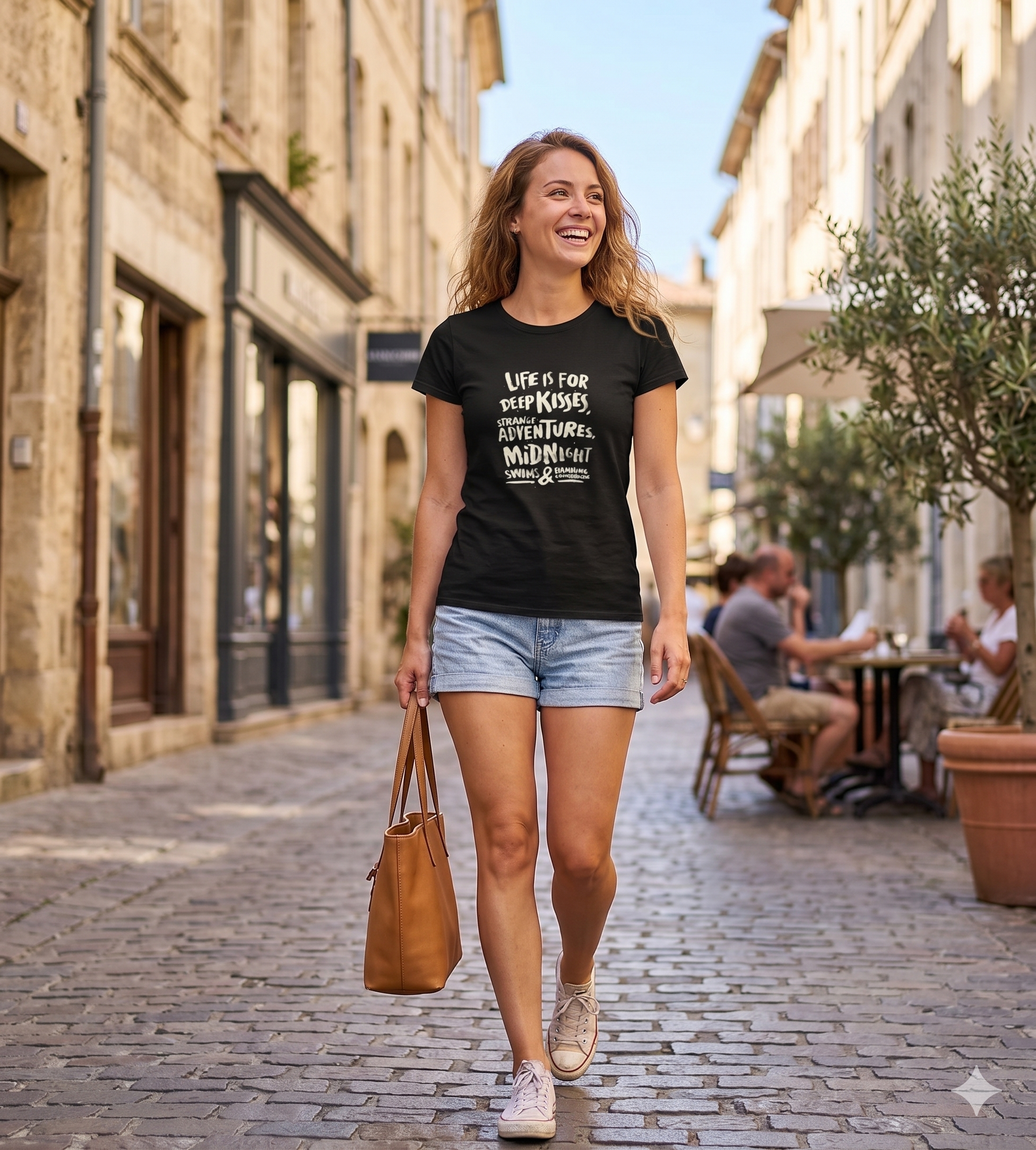Life is for Deep Kisses - Women's Adventure Quote Tee