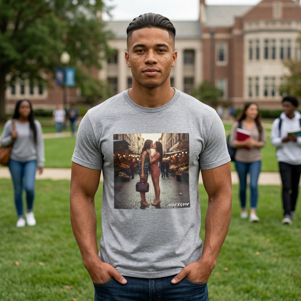 Kissing Chicks Tee in Athletic Heather | NOFXGVN