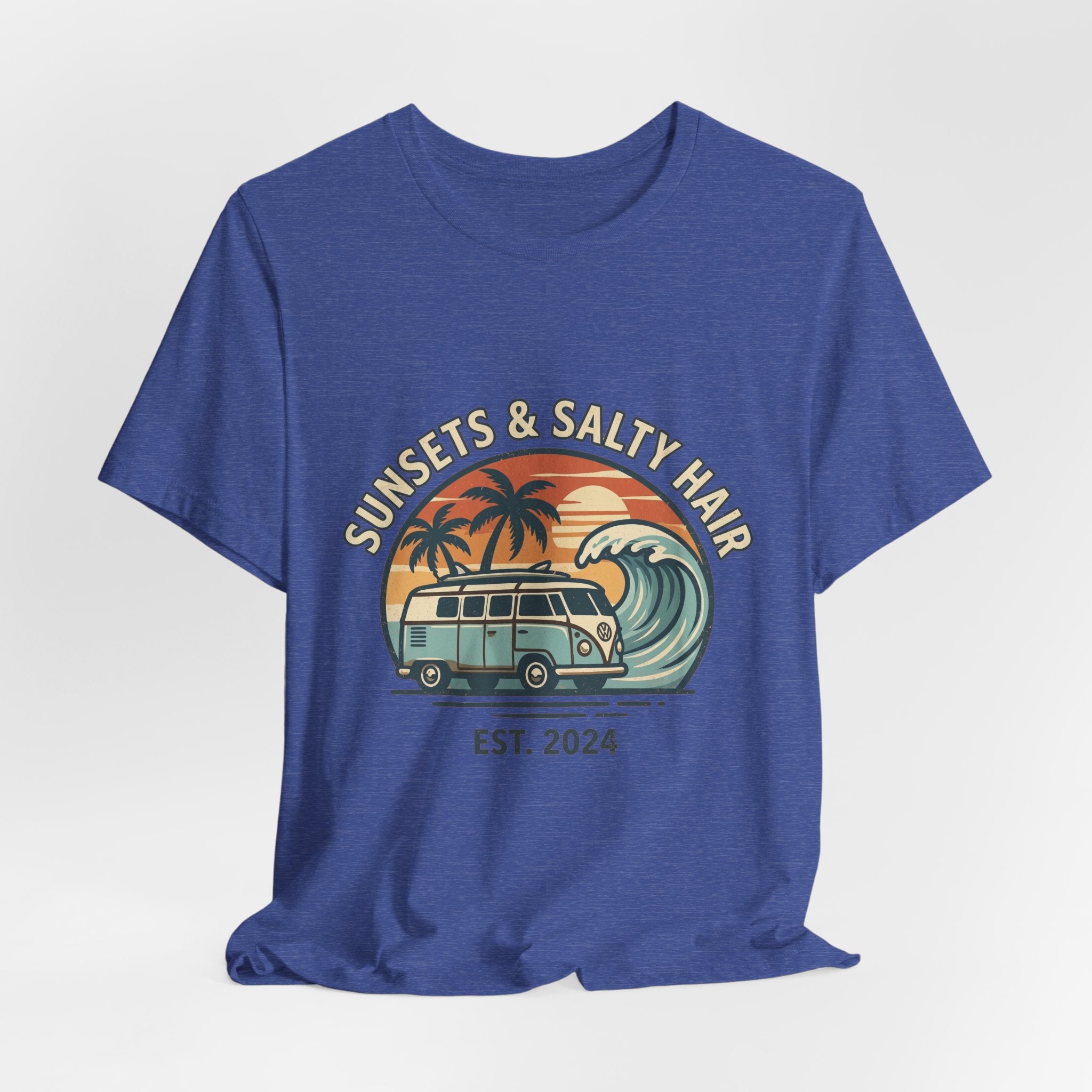 Sunsets & Salty Hair Tee in Heather True Royal | NOFXGVN