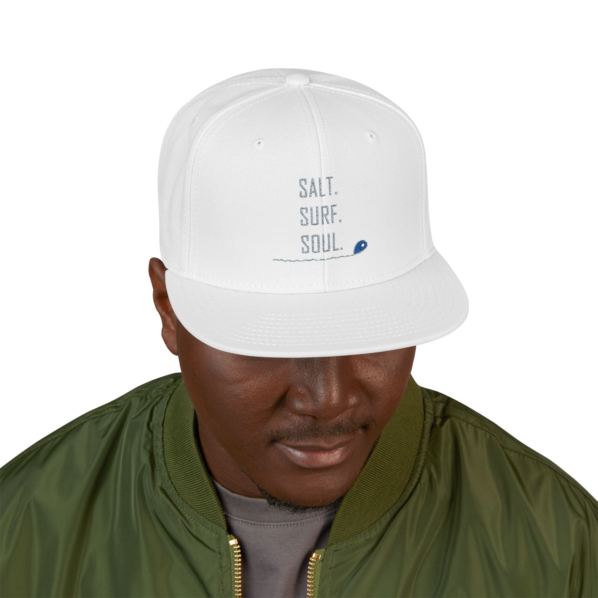 Embroidered 'Salt.Surf.Soul.' Snapback Hat