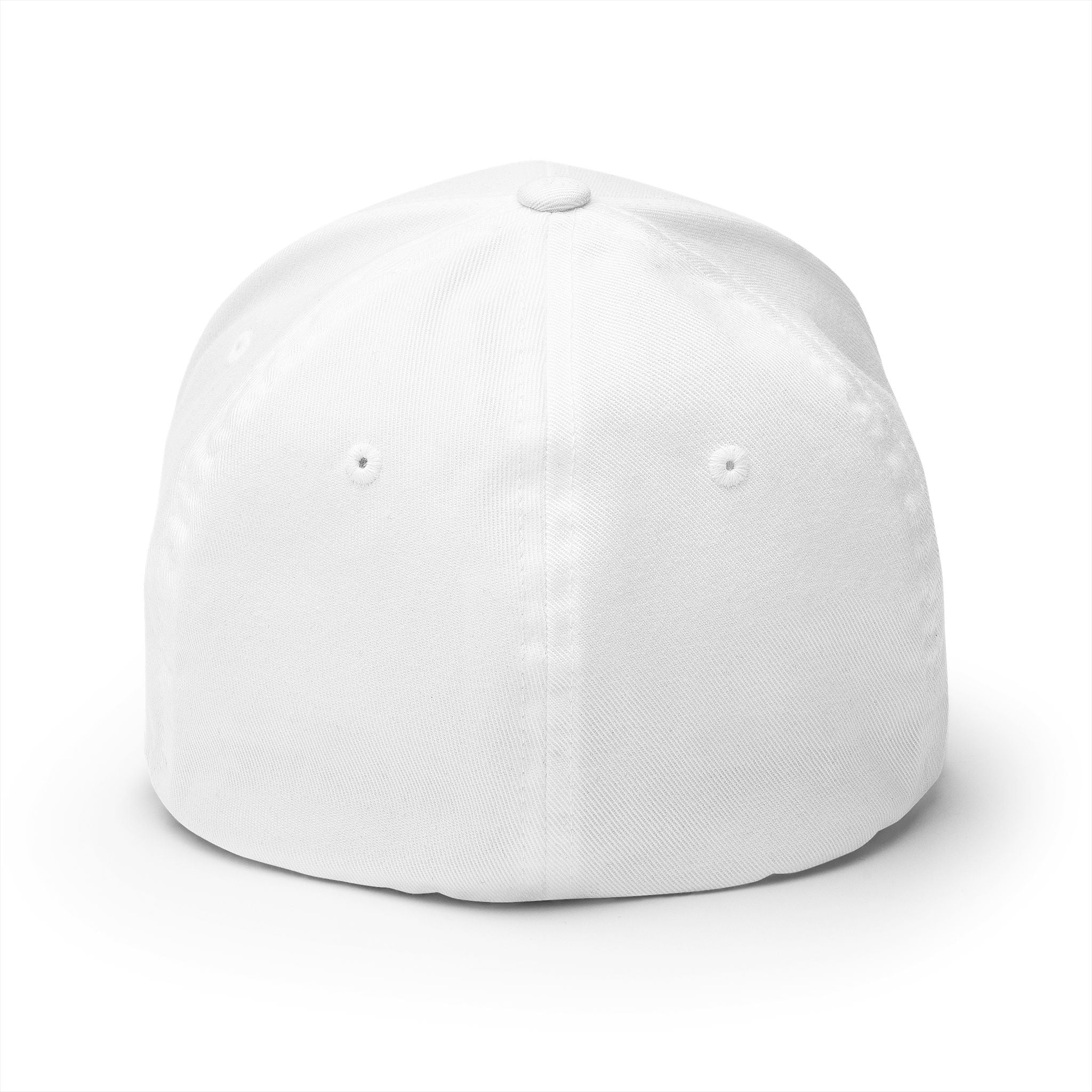 Embroidered 'NOFXGVN' Cap — White Flex-Fit Hat