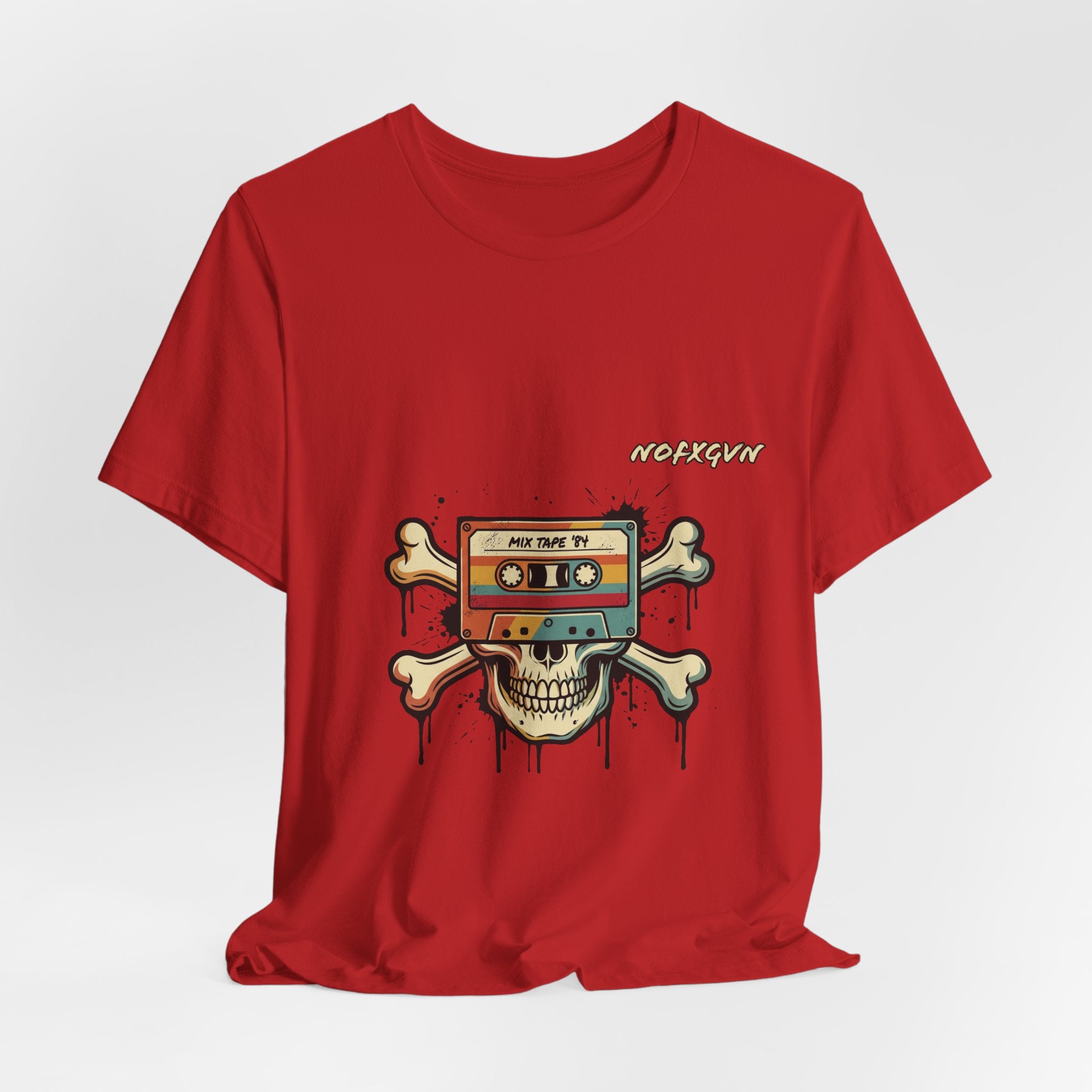 Retro Pirate Music T-Shirt in Red | NOFXGVN