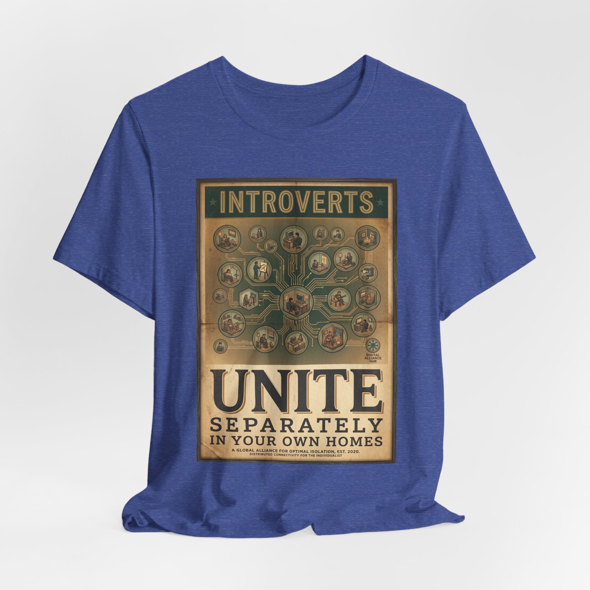 Introverts Unite Tee - Vintage Social Distancing T‑Shirt