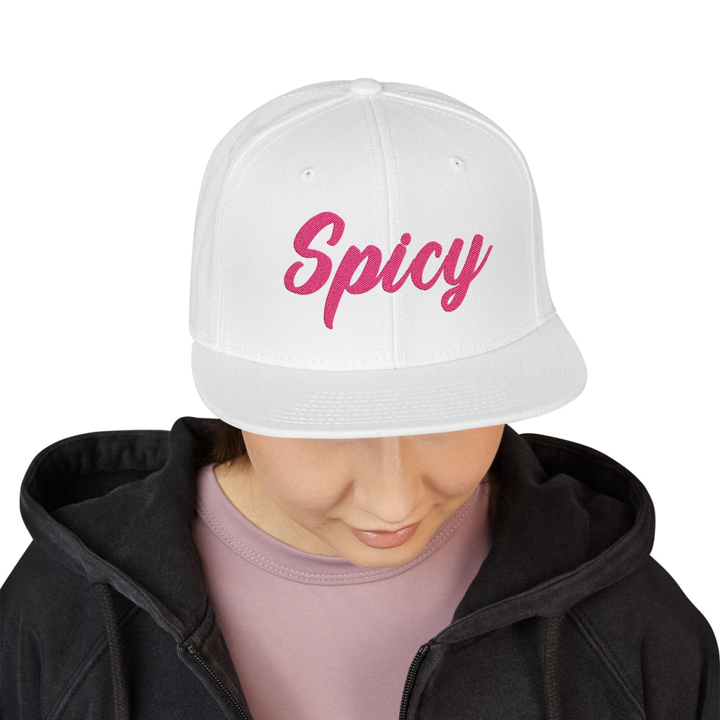 Pink 'Spicy' Embroidered Snapback Hat