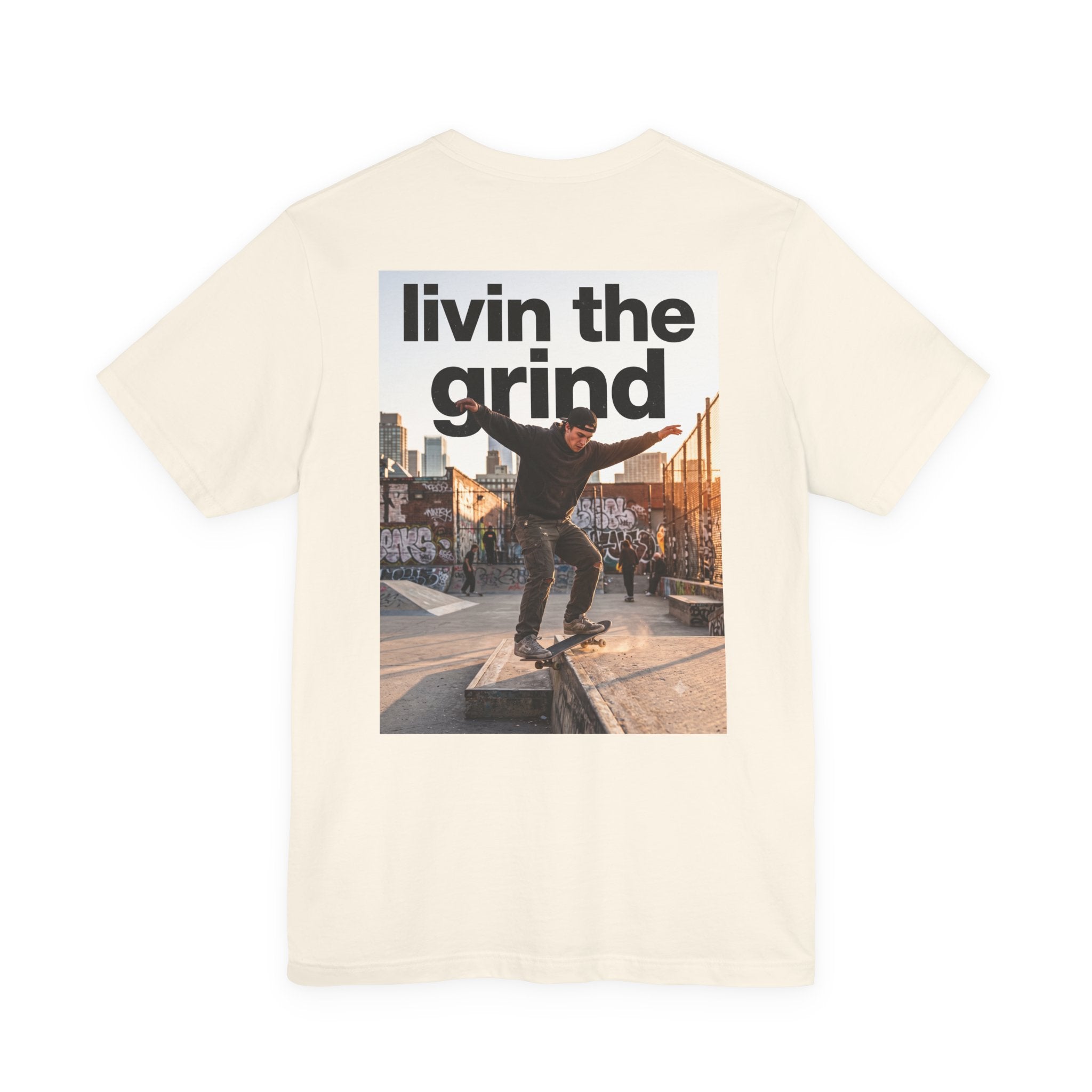 Livin the Grind Skate Tee in Natural | NOFXGVN