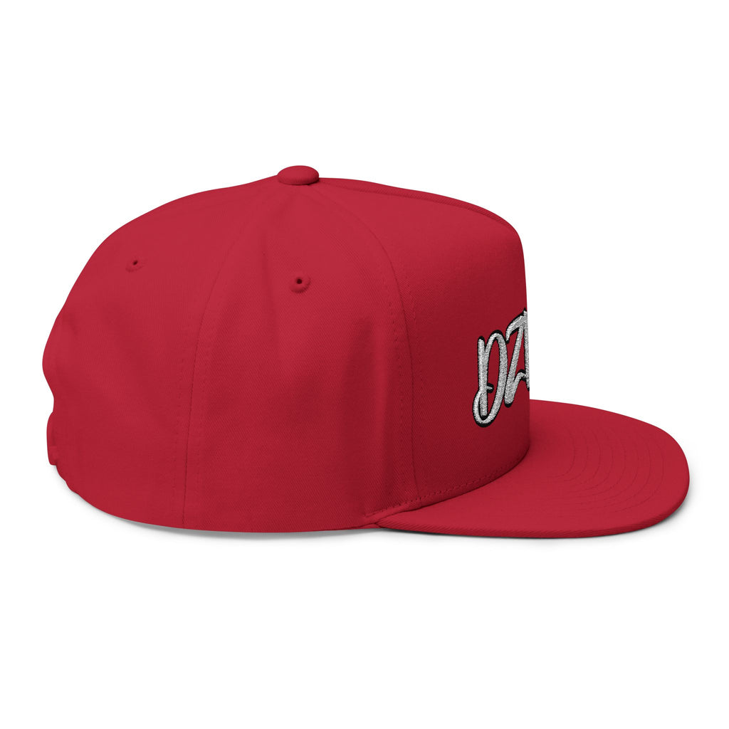 DZLFRK Script Logo Flat Bill Cap | Embroidered Snapback
