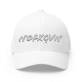 Embroidered 'NOFXGVN' Cap — White Flex-Fit Hat