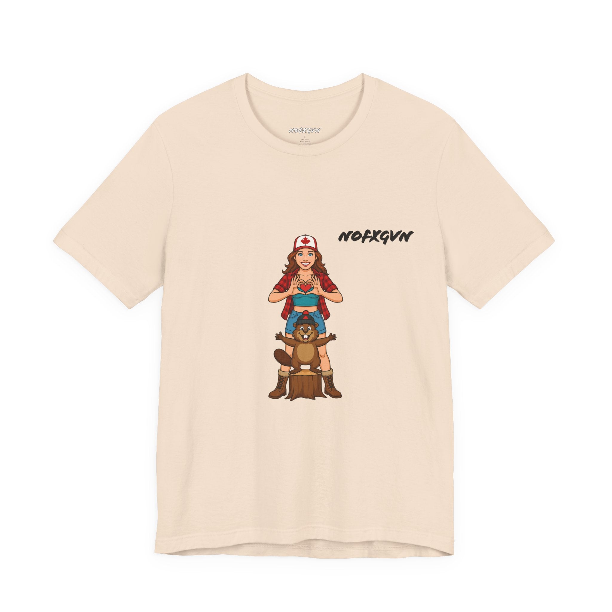 I LOVE CANADIAN BEAVER 2 t-shirt in Soft Cream | NOFXGVN
